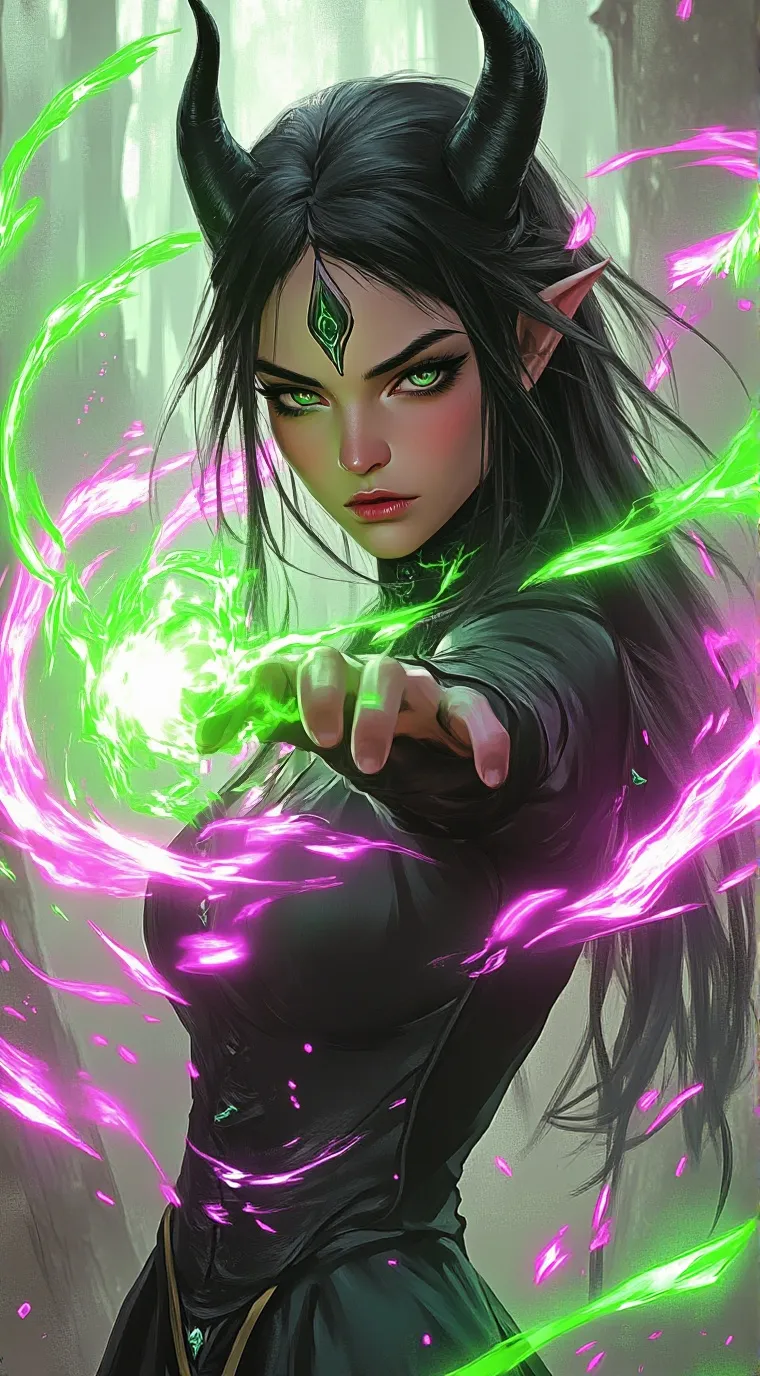 ai character: Eleiyora Reija 💚💋🔥 background