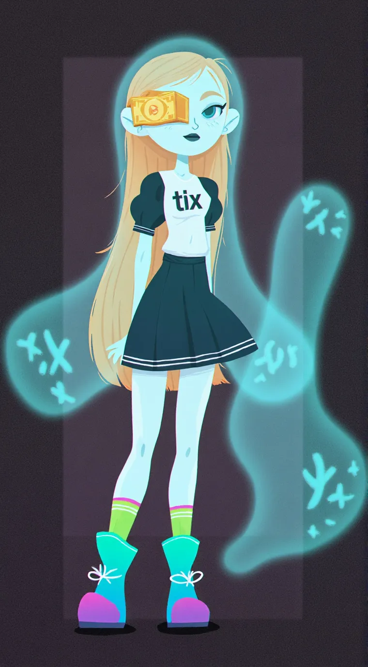 ai character: Tixxed background