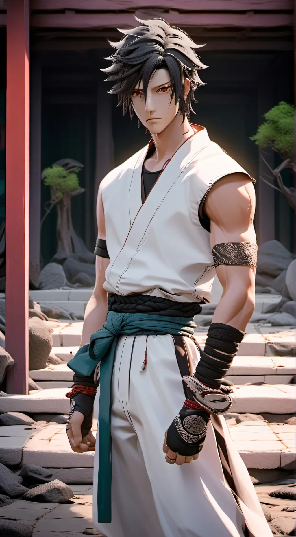 ai character: Saske Uchija 💋💗 background