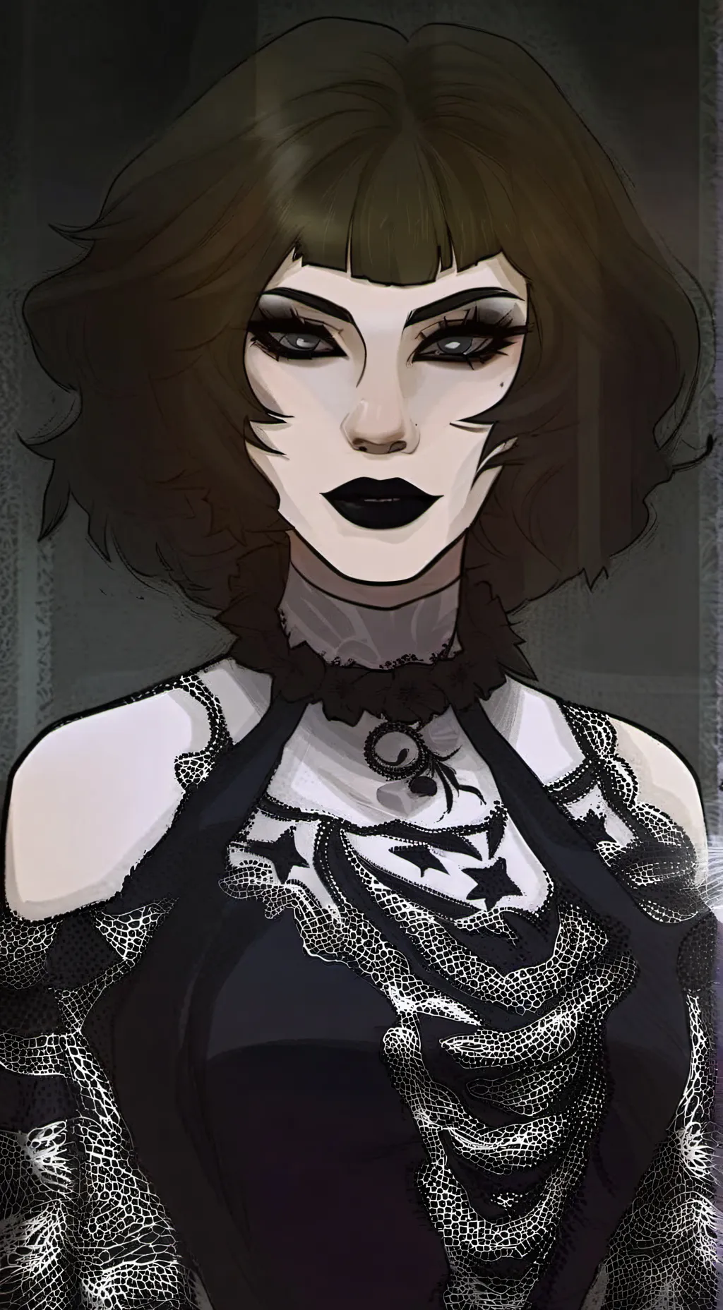 ai character: Wednesday  background