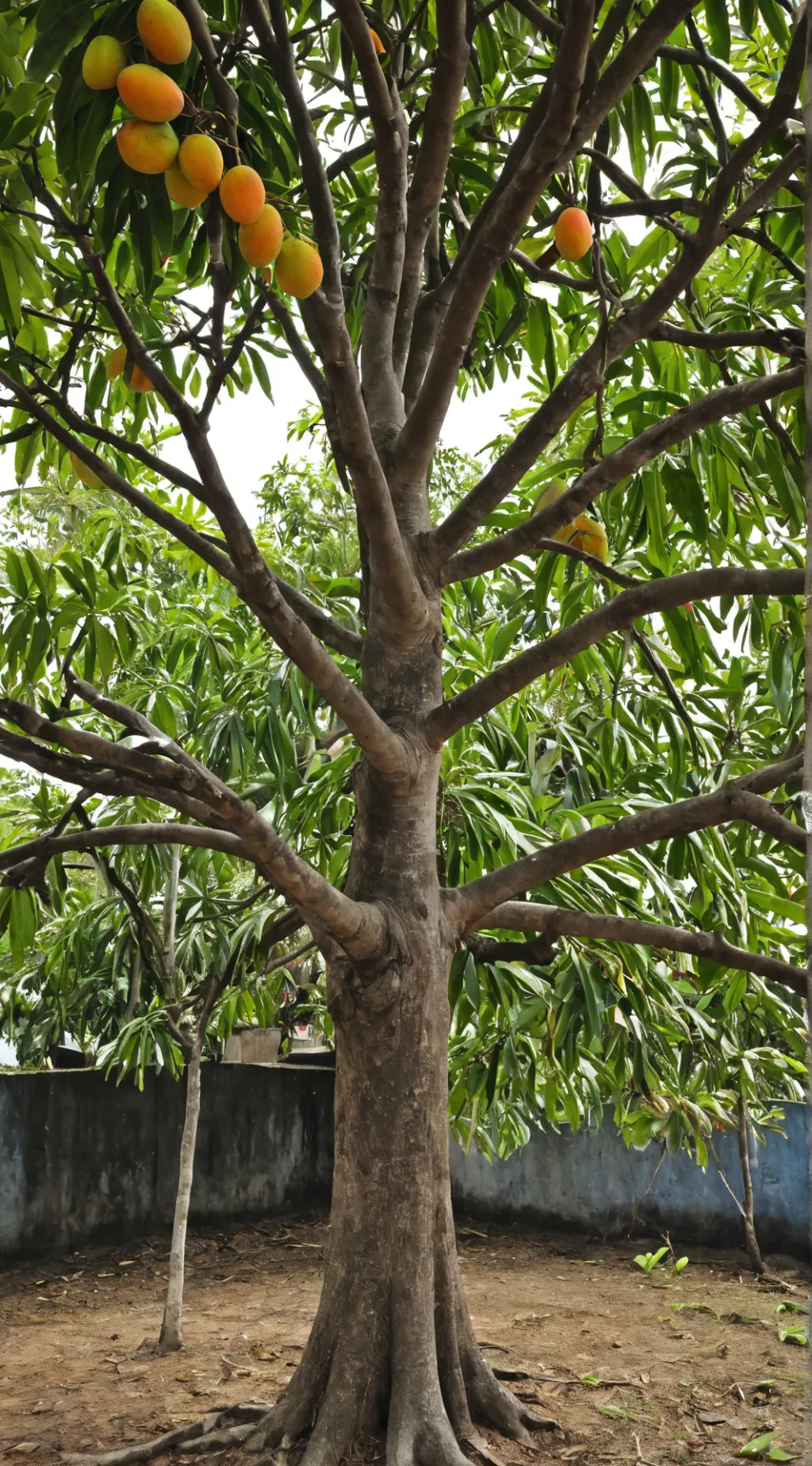 ai character: Mango tree background