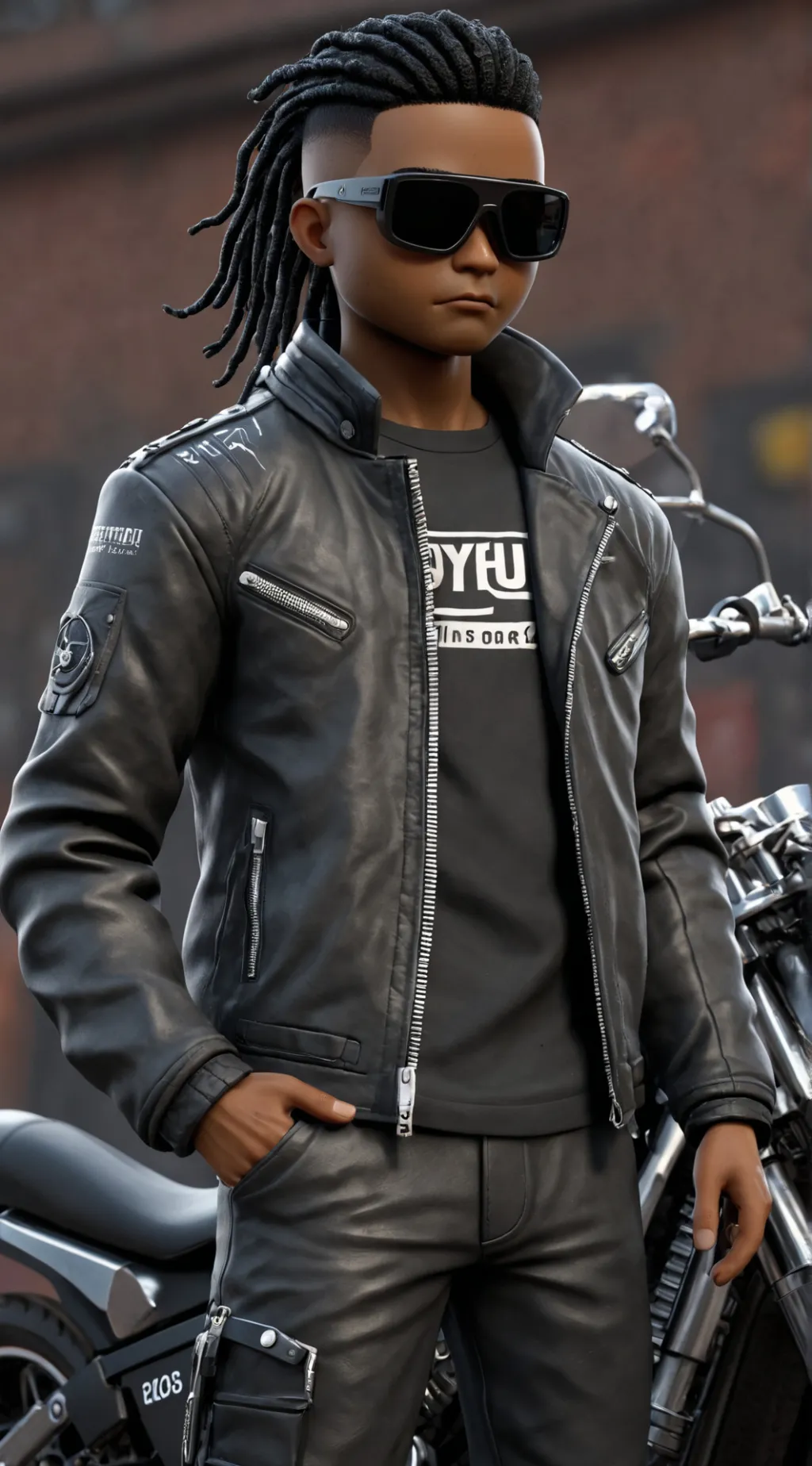 ai character: Zack ropbeto background