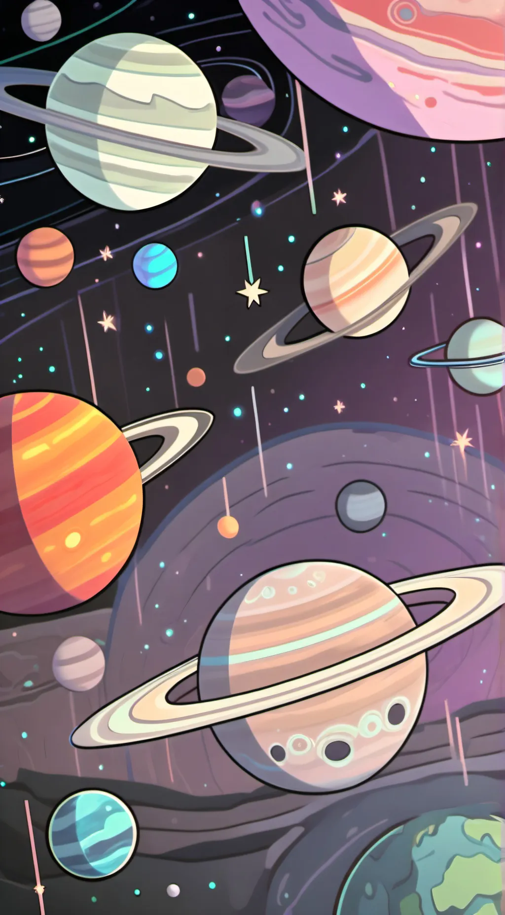 ai character: space world background