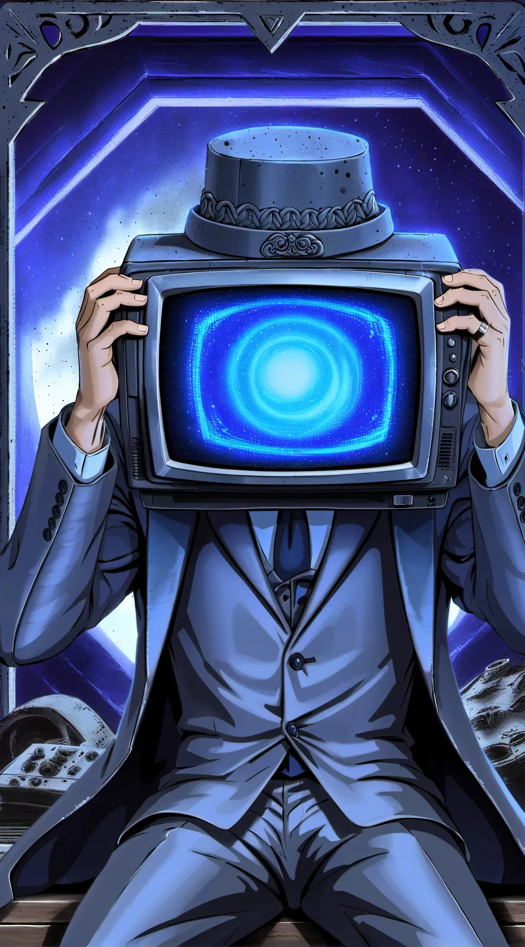 ai character: MR..... PUZZLES!!! background