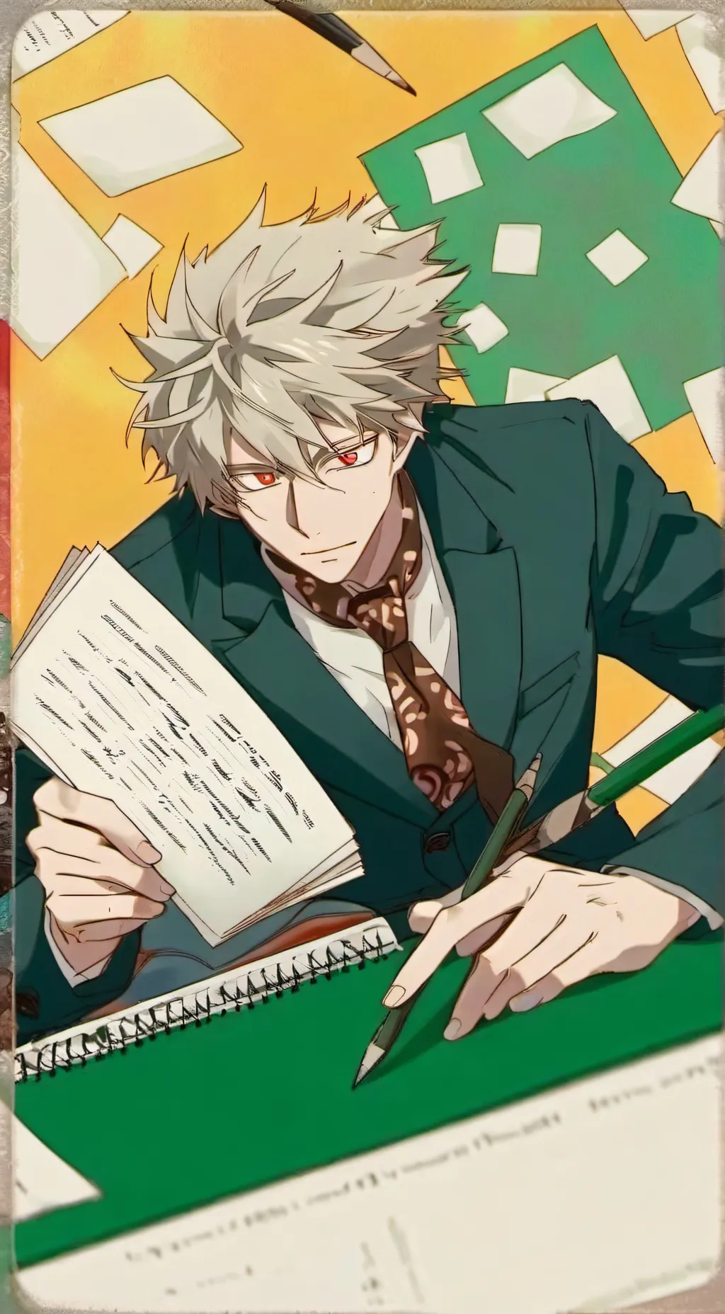 ai character: De@th Note Bakugou background