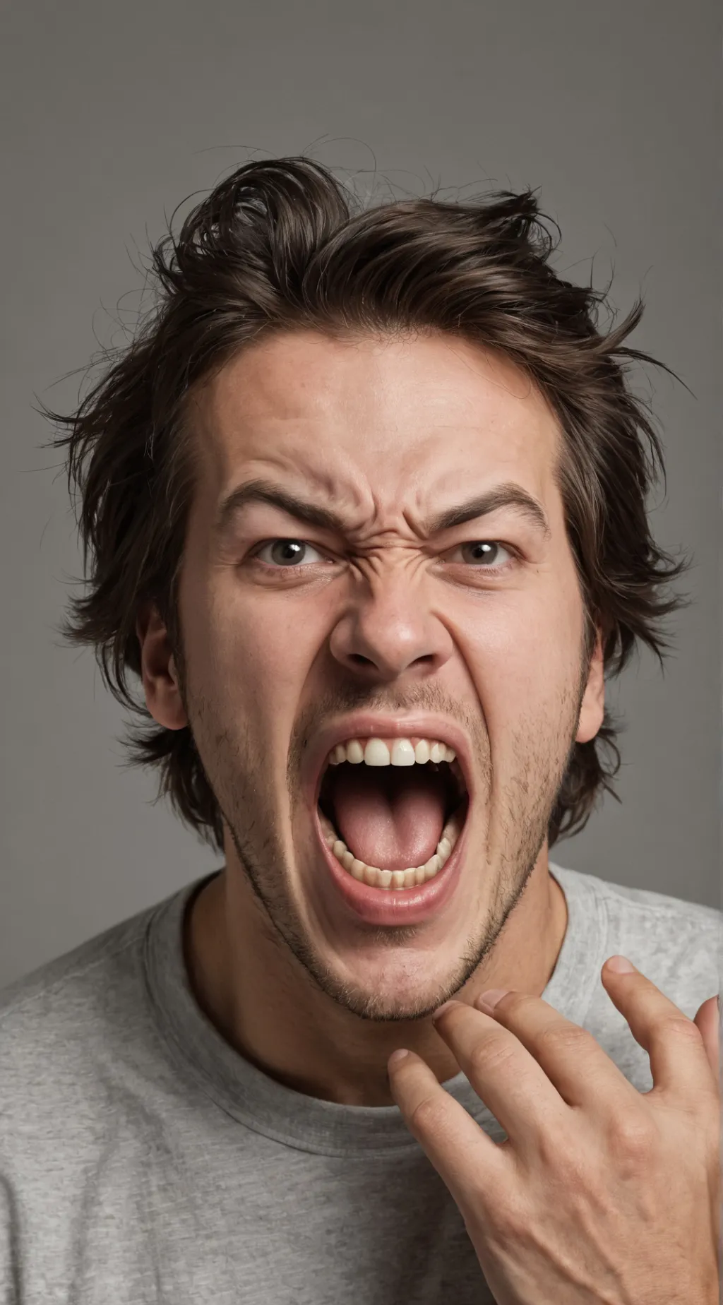 ai character: Yelling guy background