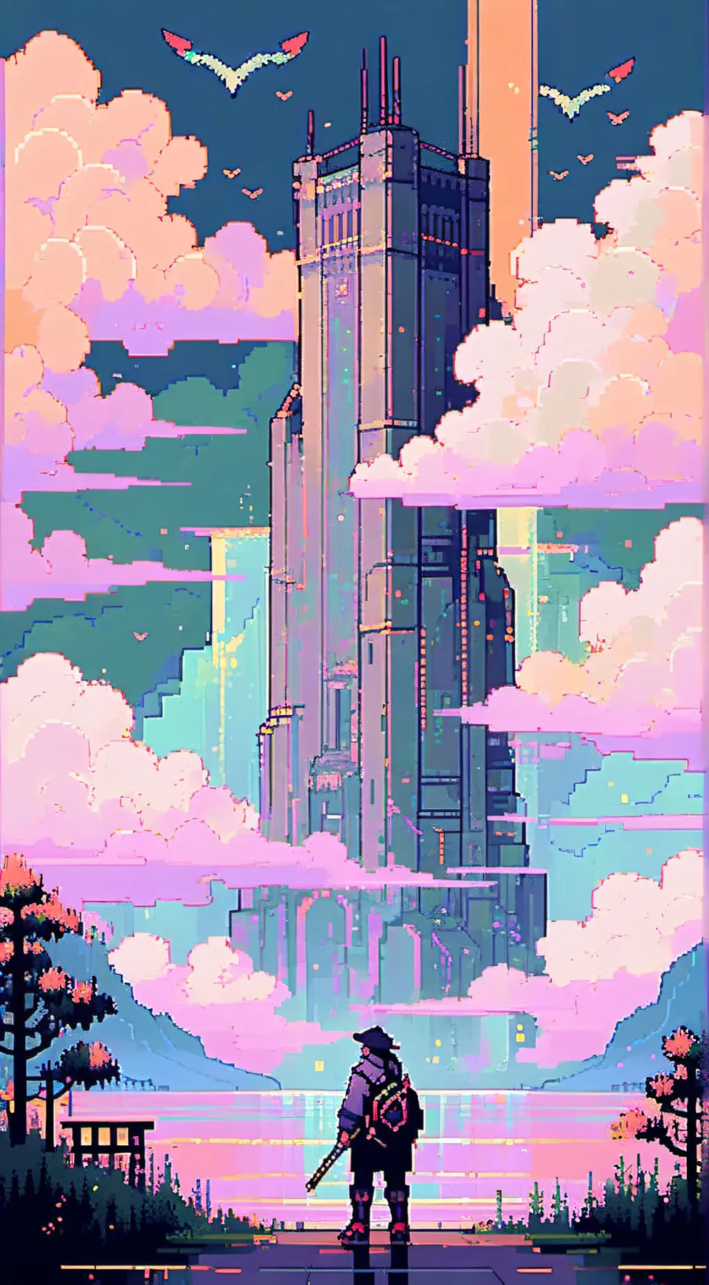 ai character: Sprunki minecraft background