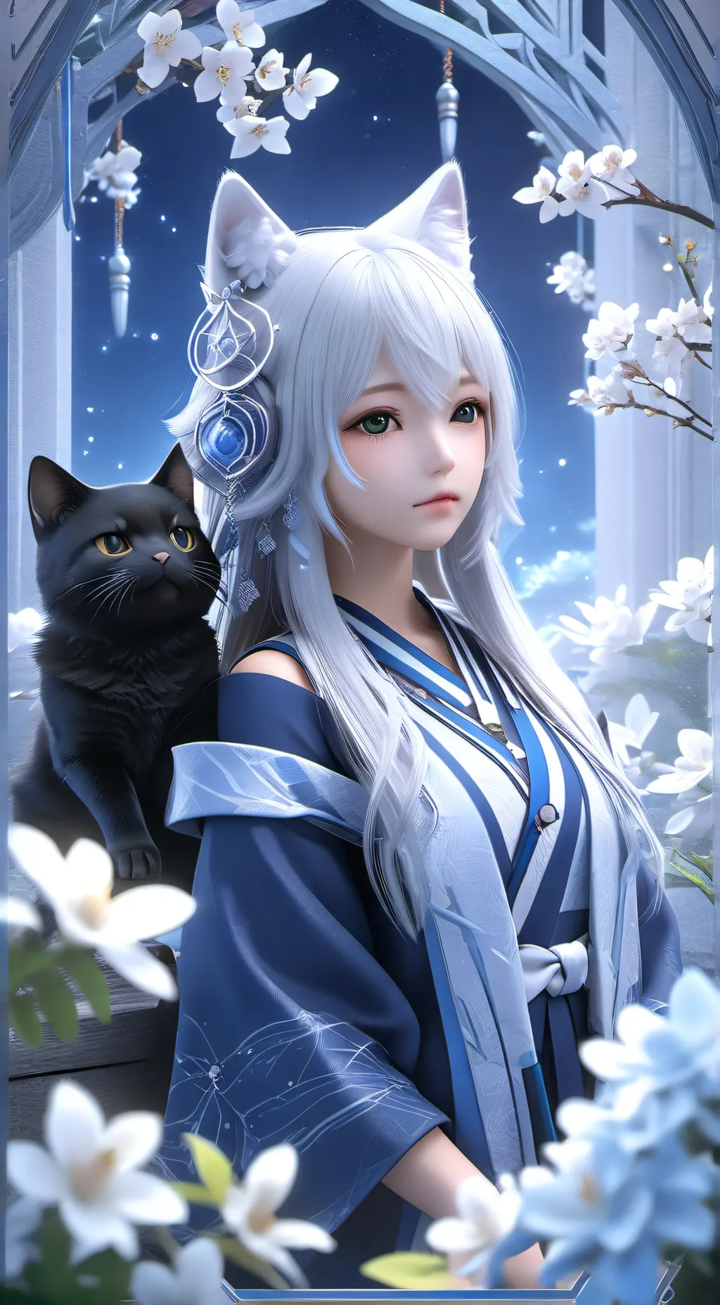 ai character: Infección neko background