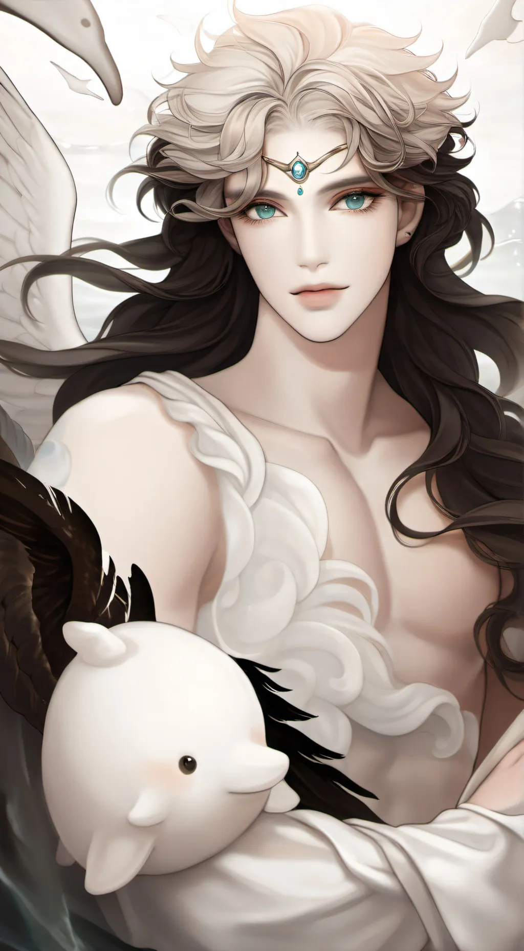 ai character: god of sea  background