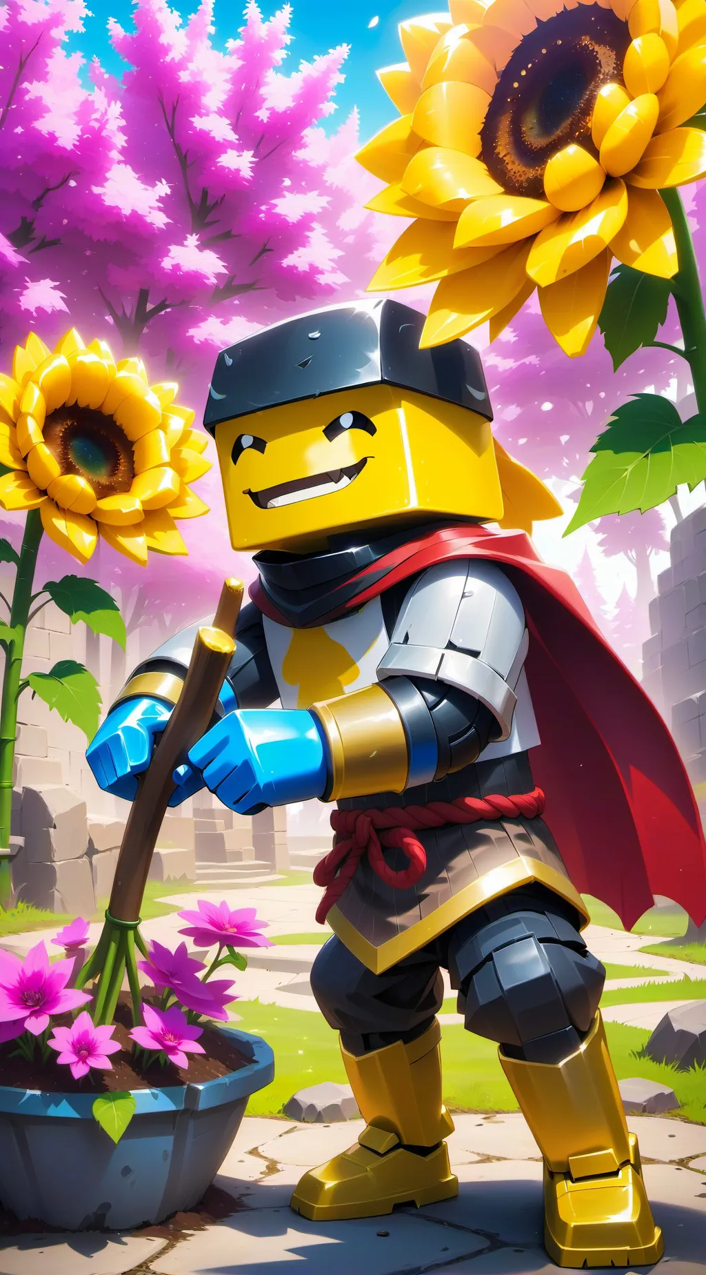 ai character: grow a garden  background