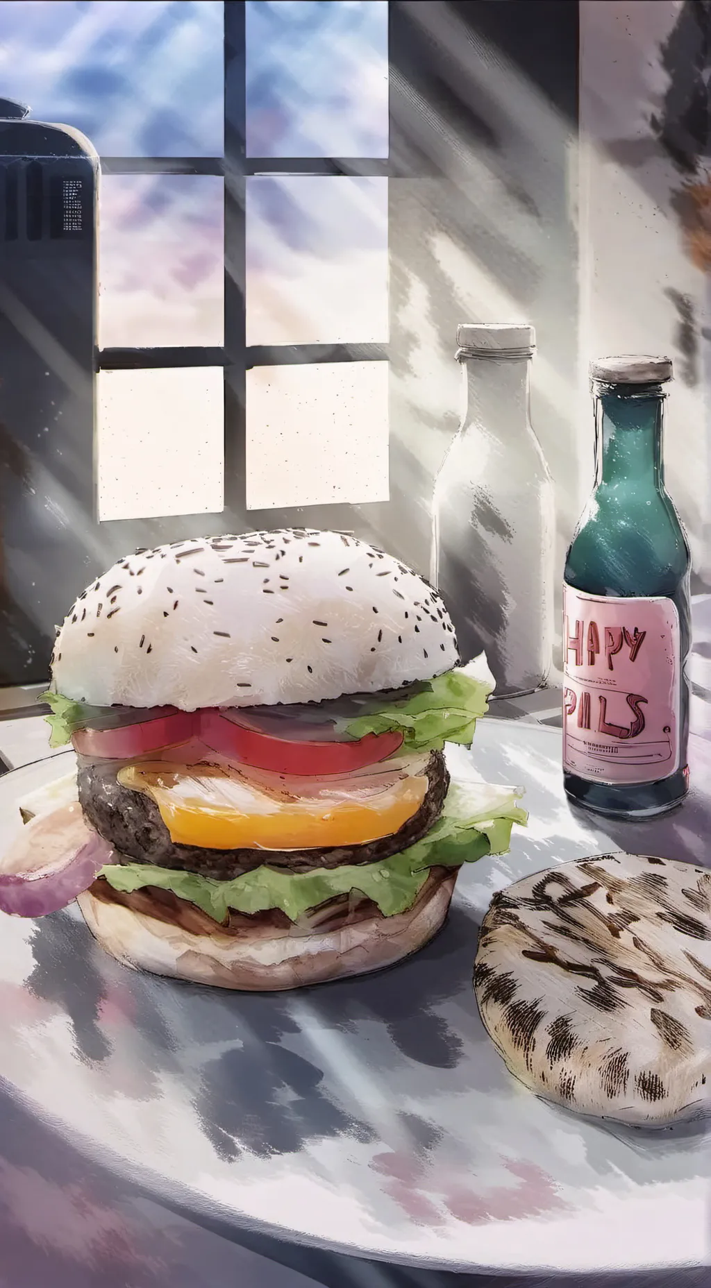 ai character: Happypill forsaken background