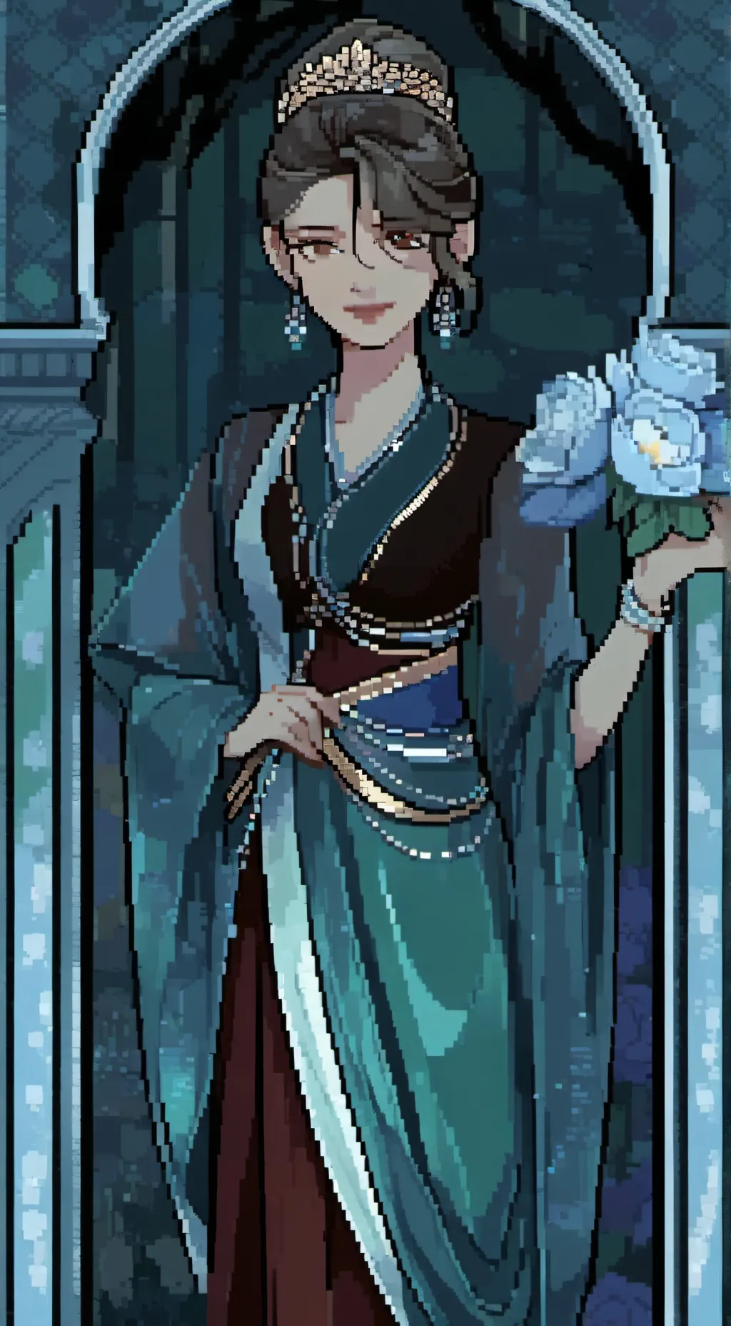 ai character: puteri tun indah background