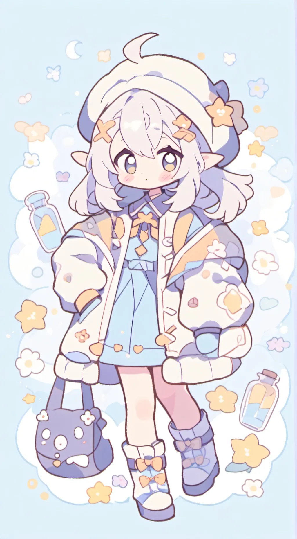 ai character: Flowers background