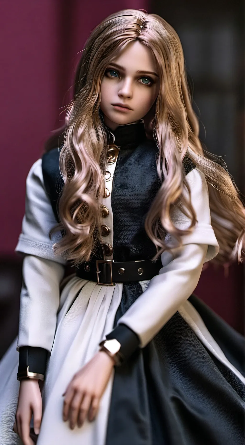 ai character: M3gan 5.0 Model Z background