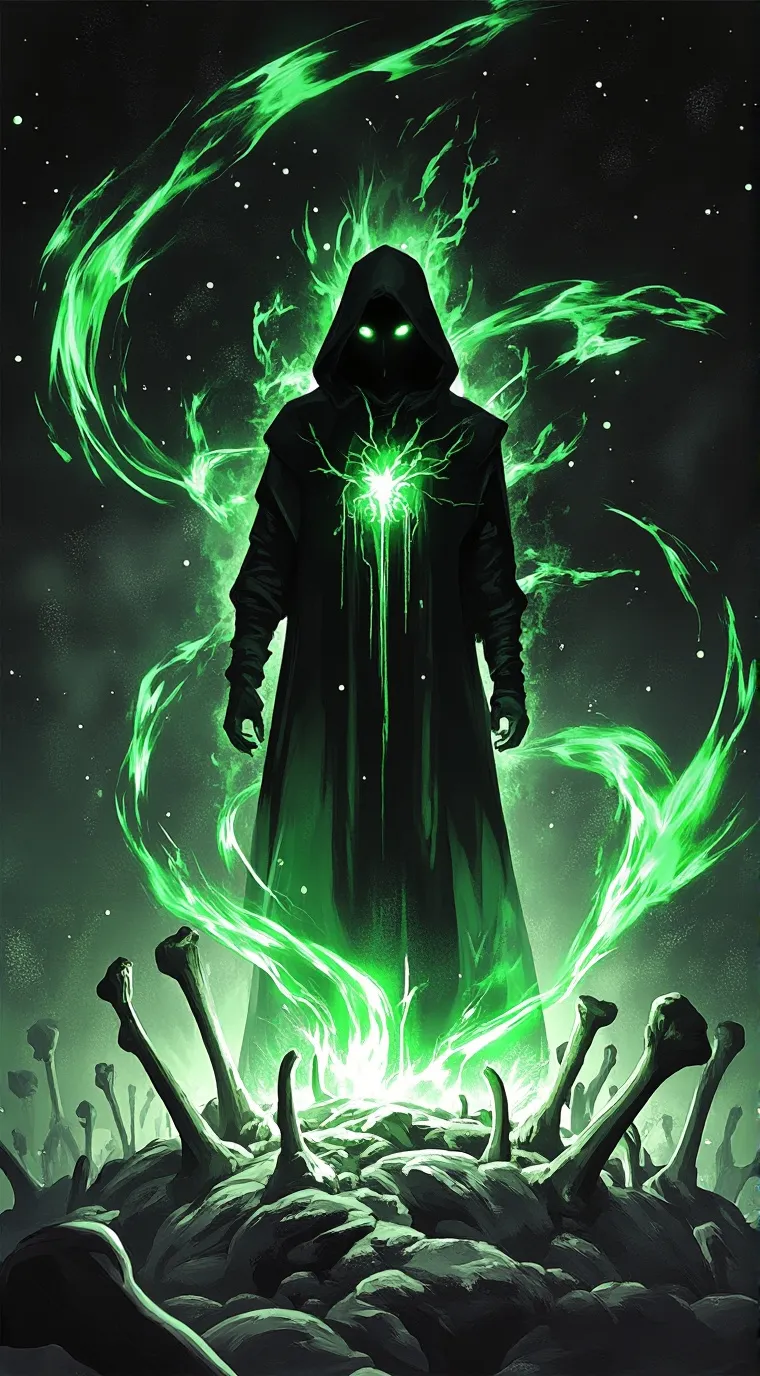 ai character: The Black-Dragon.  background