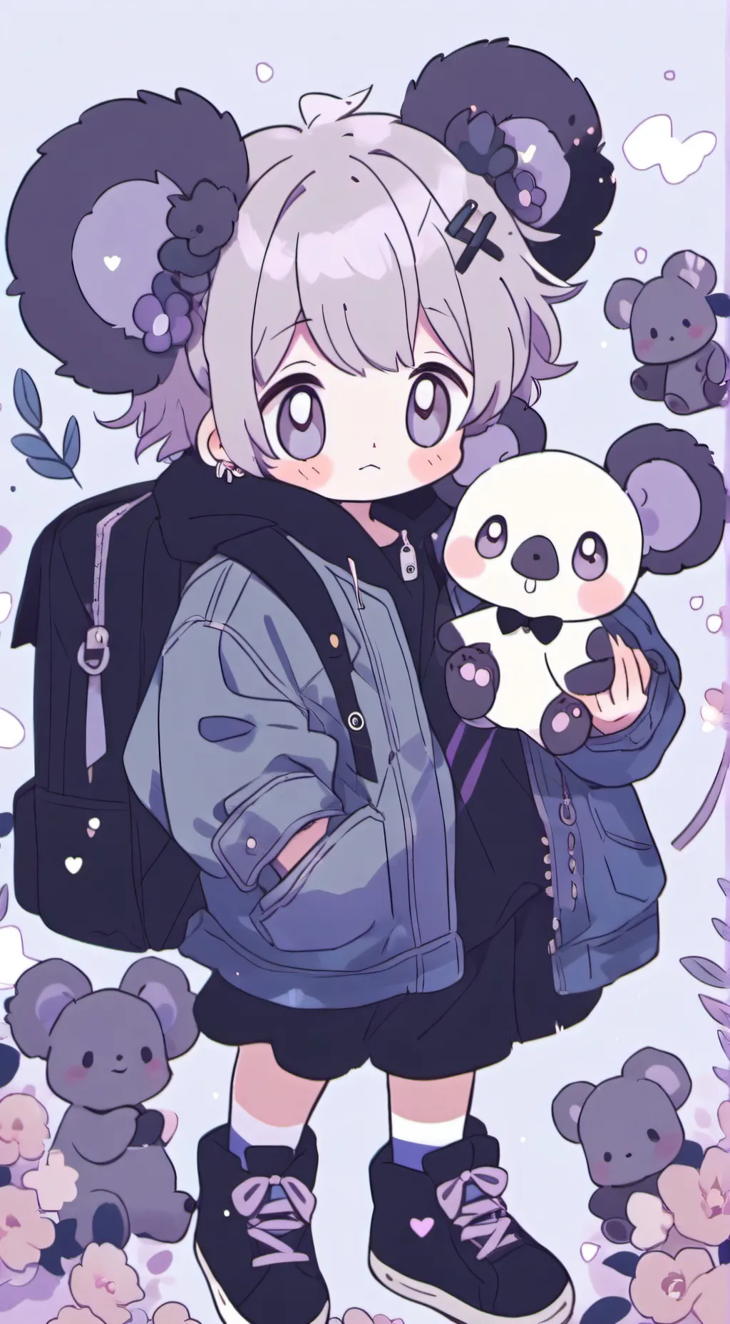 ai character: Koala kid background