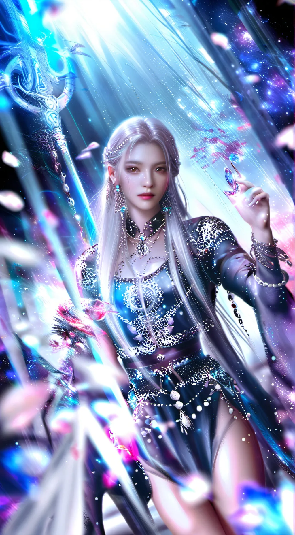 ai character: queen siren  background