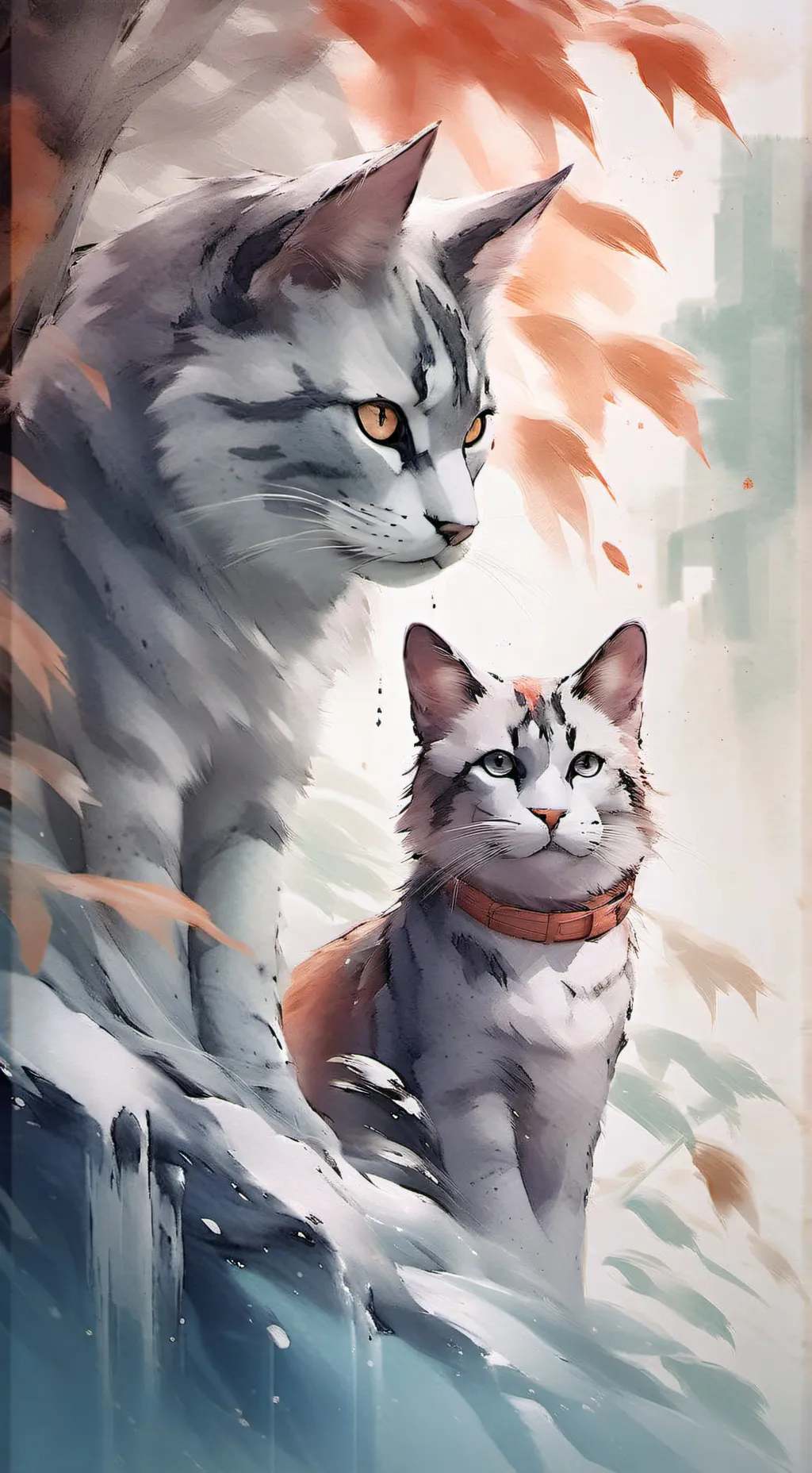 ai character: gatos abandonados  background