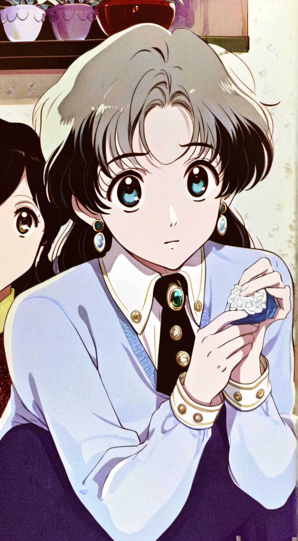 ai character: Realrosa. (shy)  background