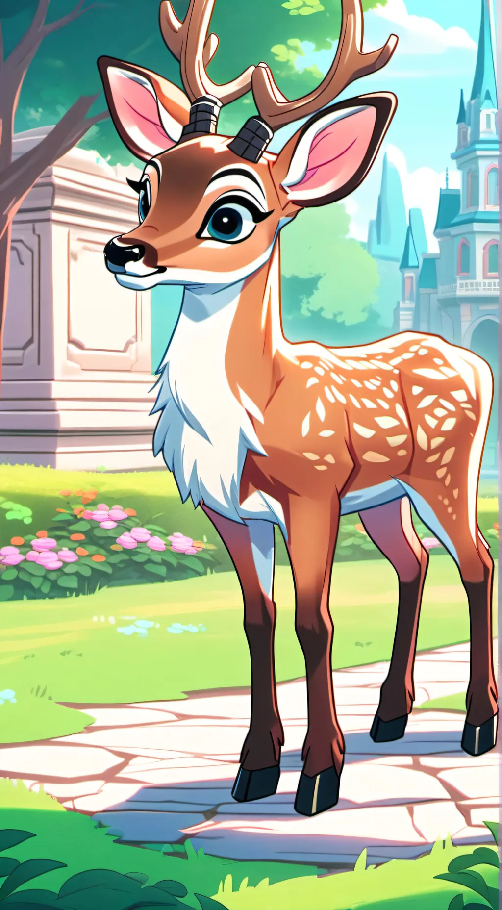 ai character: Deer  background
