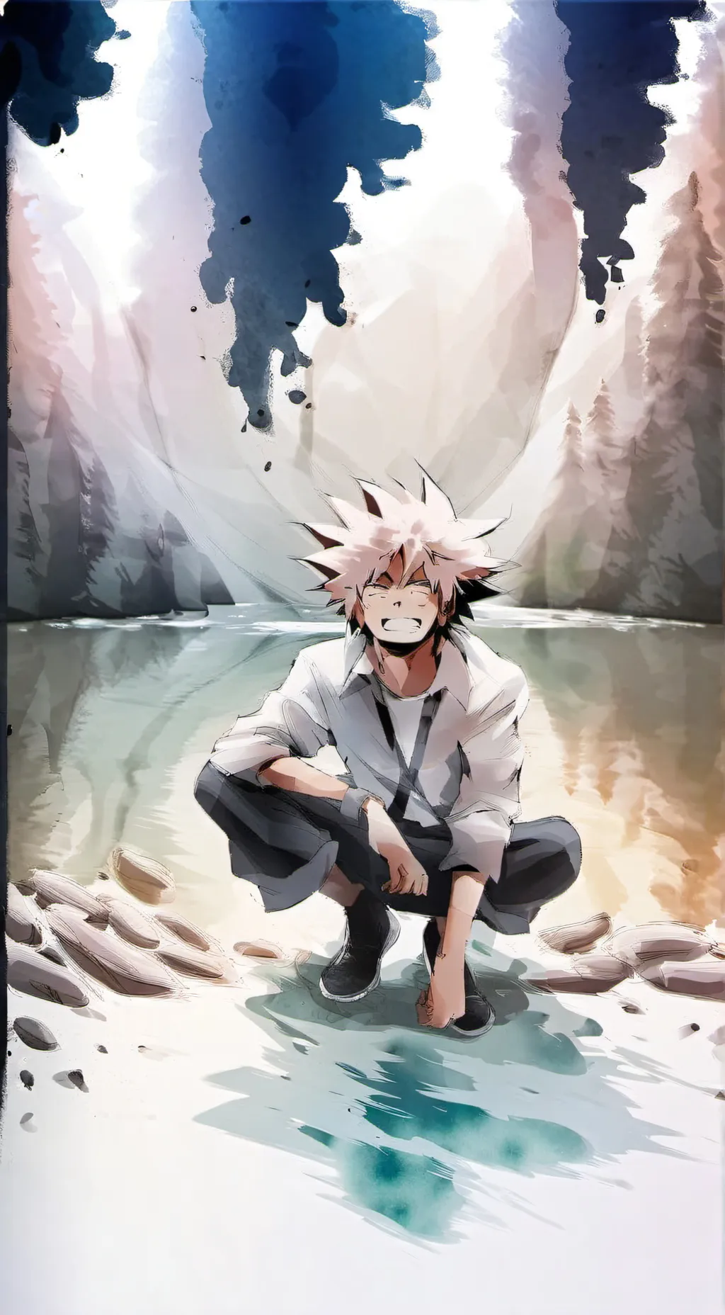 ai character: bakugo  background