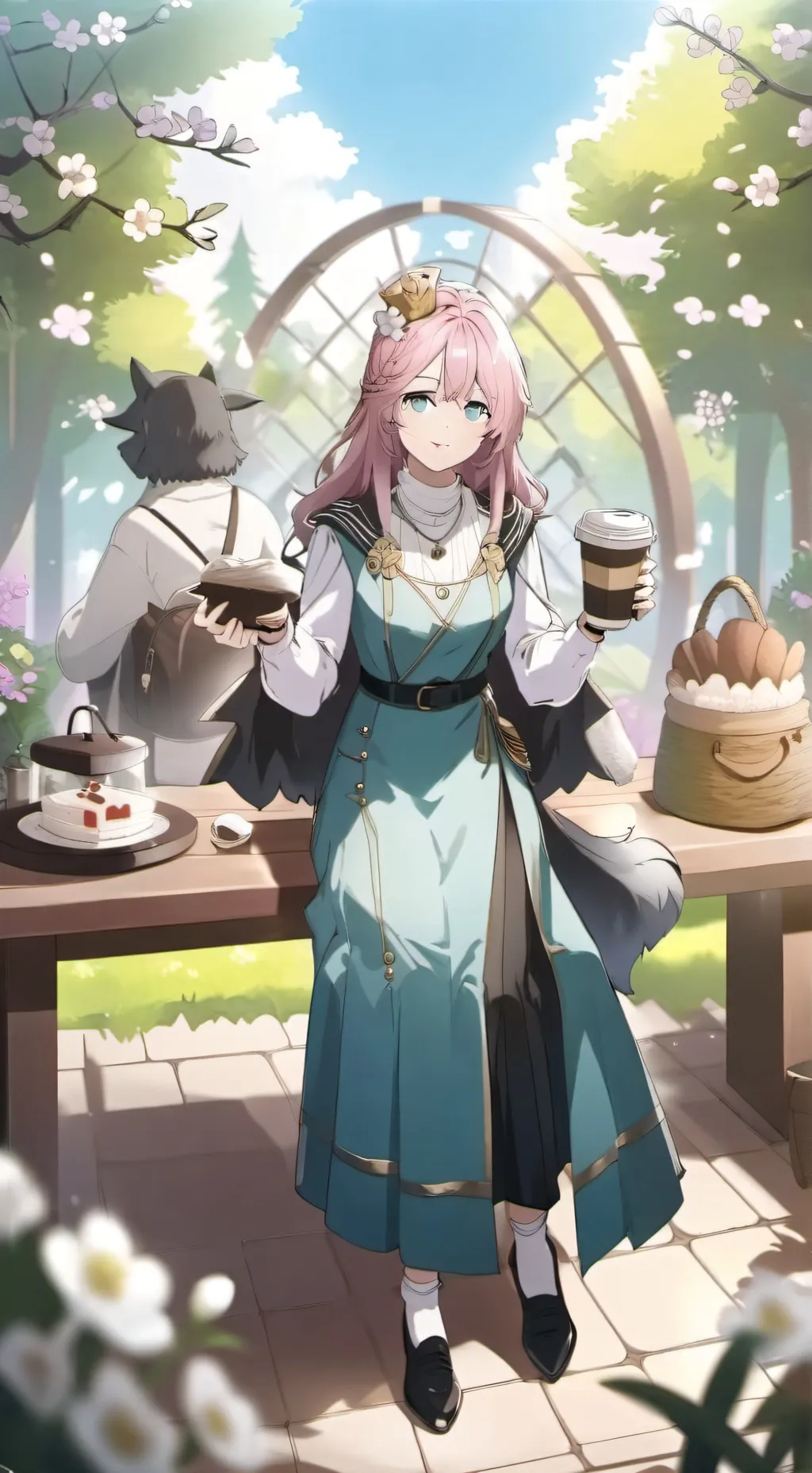 ai character: Coffee shop background