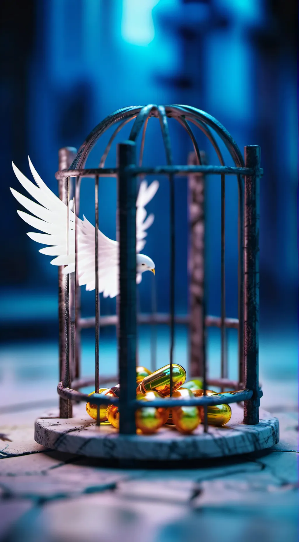 ai character: Cage-bound Soul background