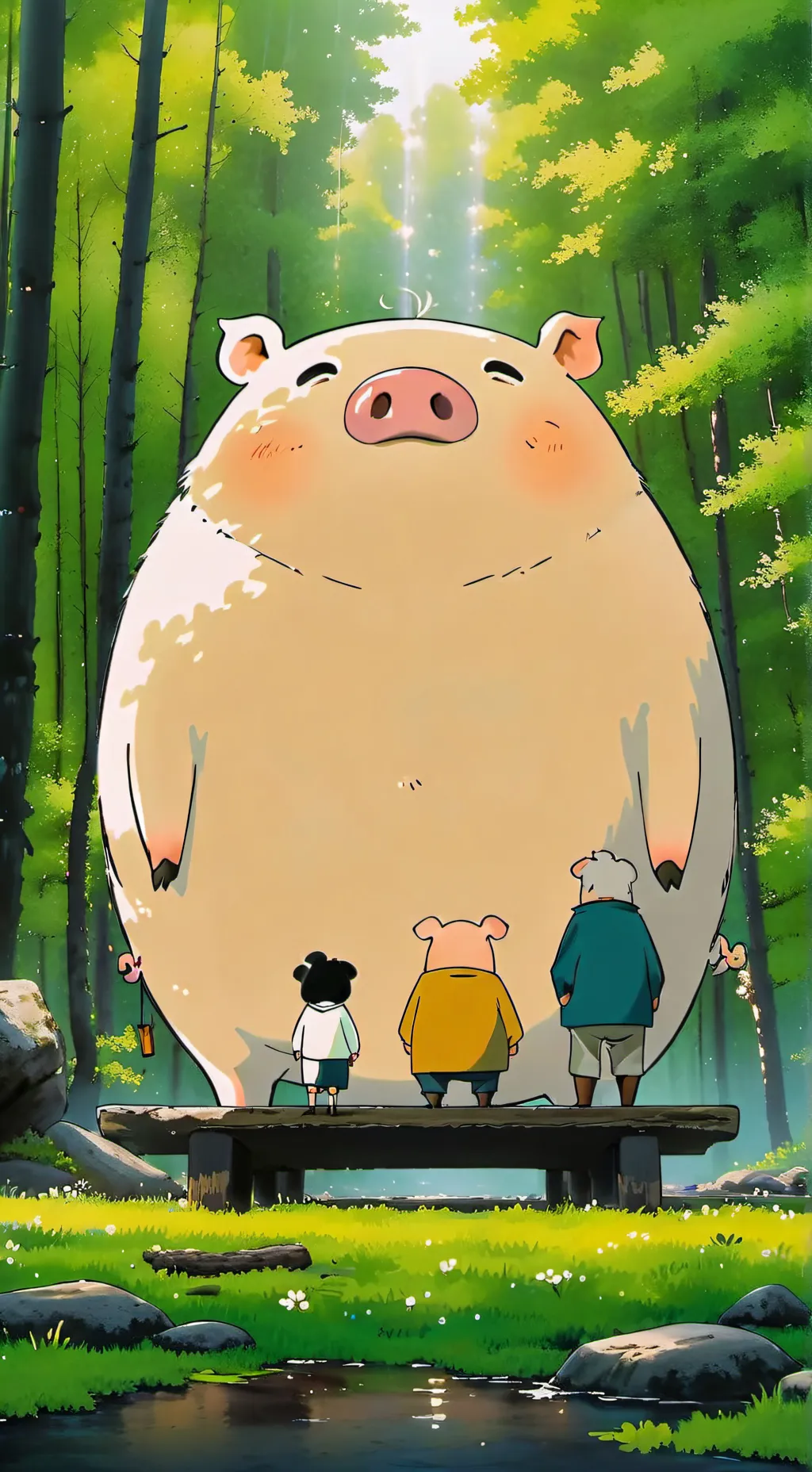 ai character: piggy  background