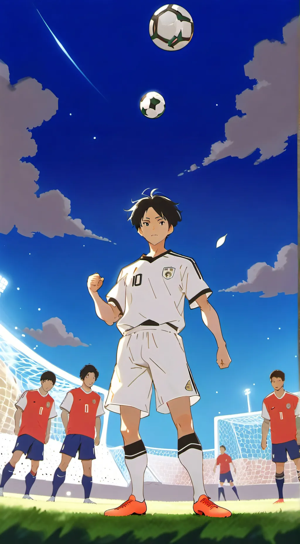 ai character: blue lock vs U-20  background