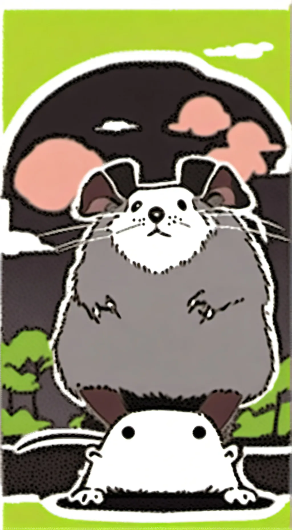 ai character: big back rat background