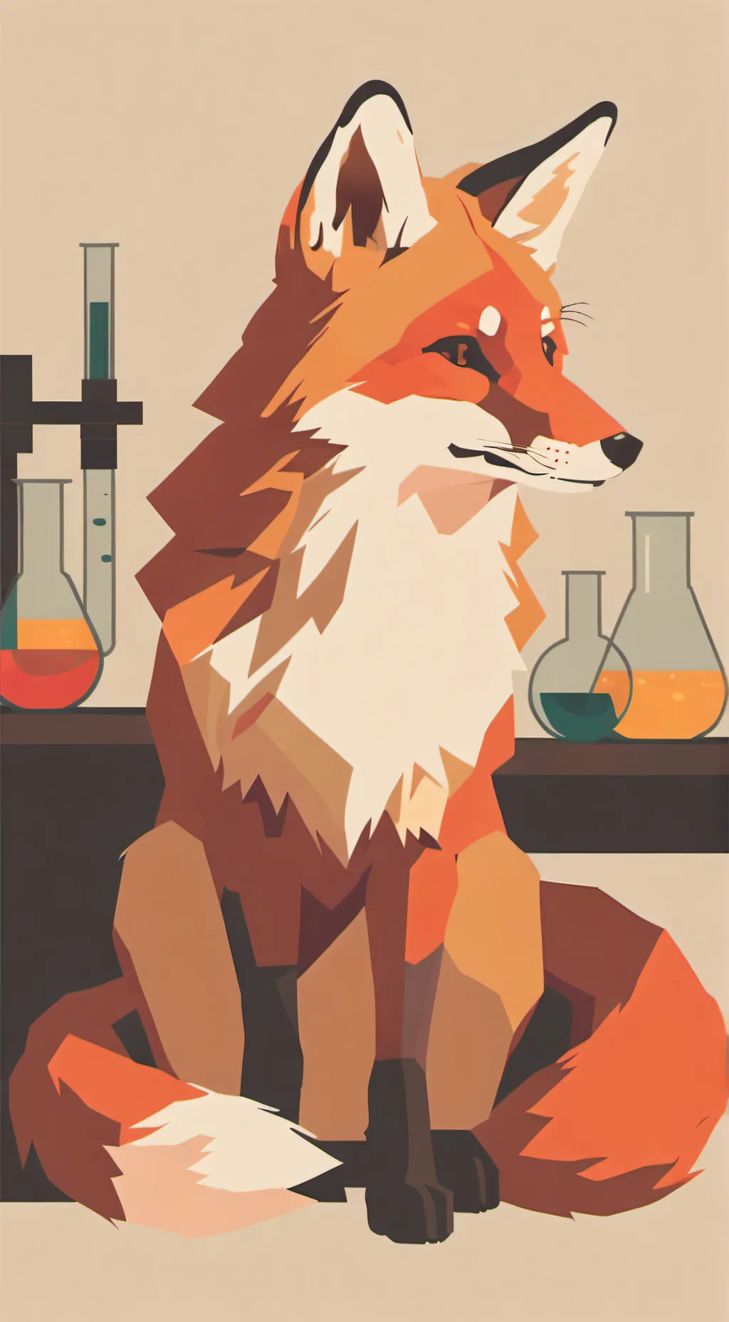 ai character: giant fox background