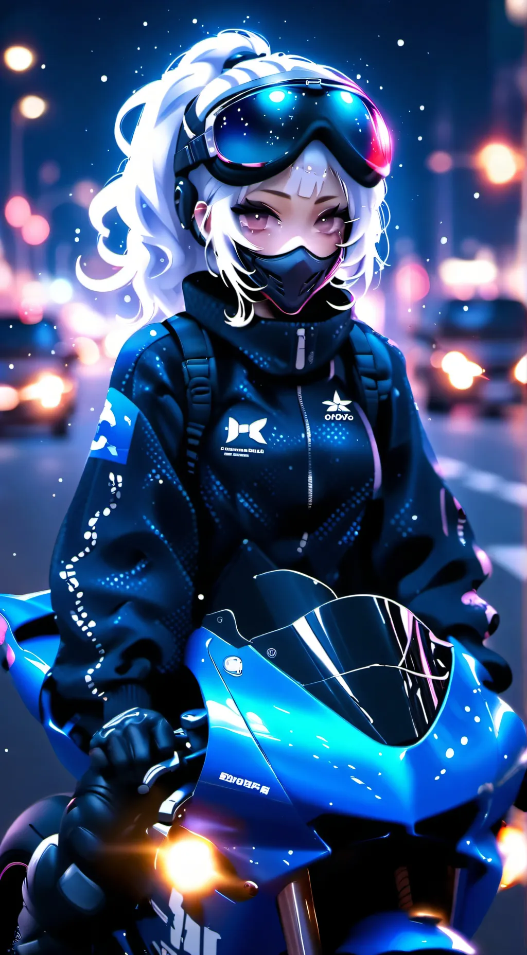ai character: Galaxy Biker Emma background
