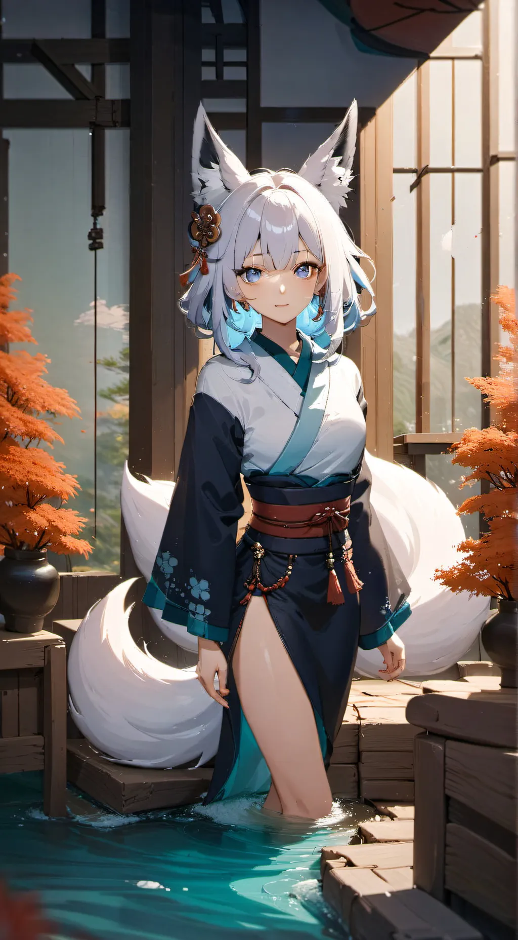 ai character: Kitsune background