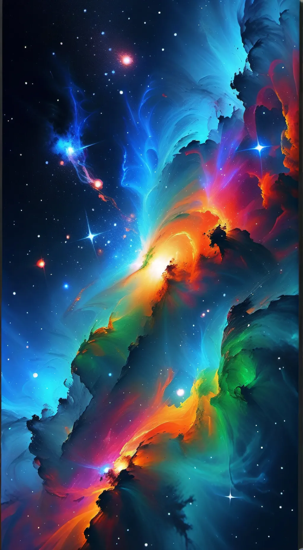 ai character: allan bequer 🔴🟠🟡🟢🔵 background