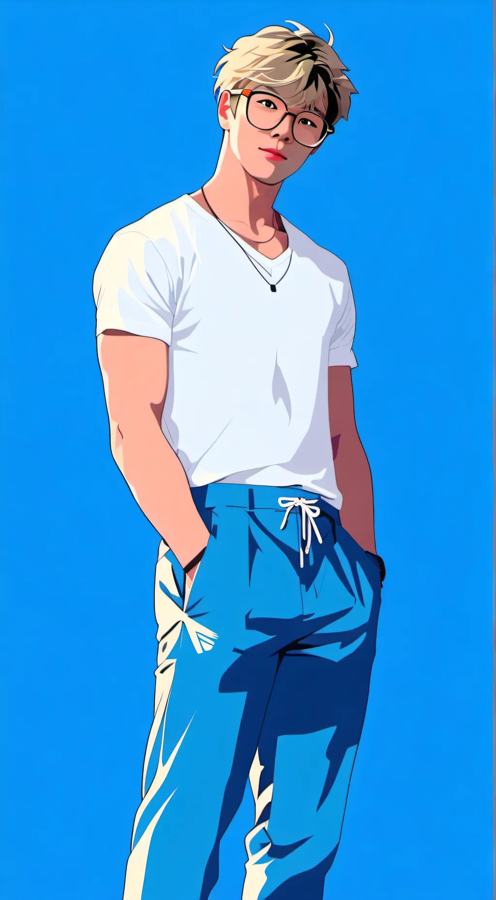 ai character: Azure background