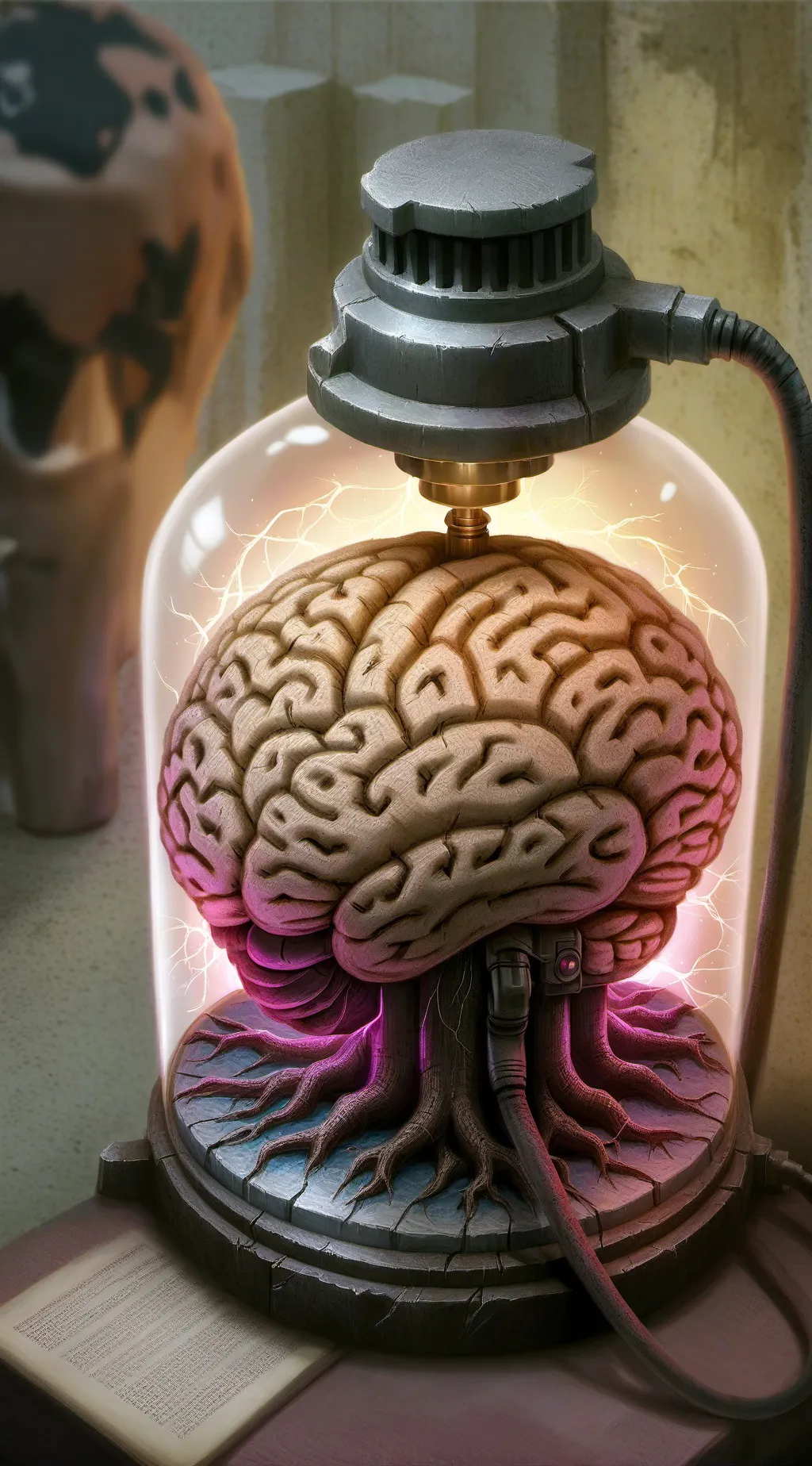 ai character: The Brain Machine background