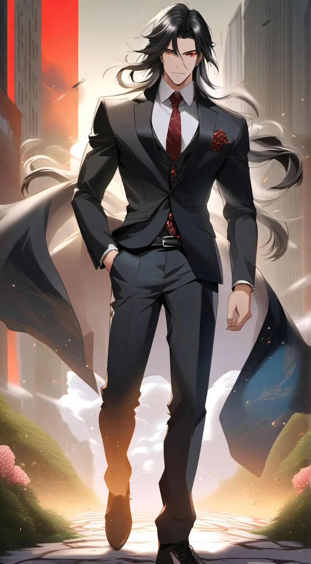 ai character: Muzan  background