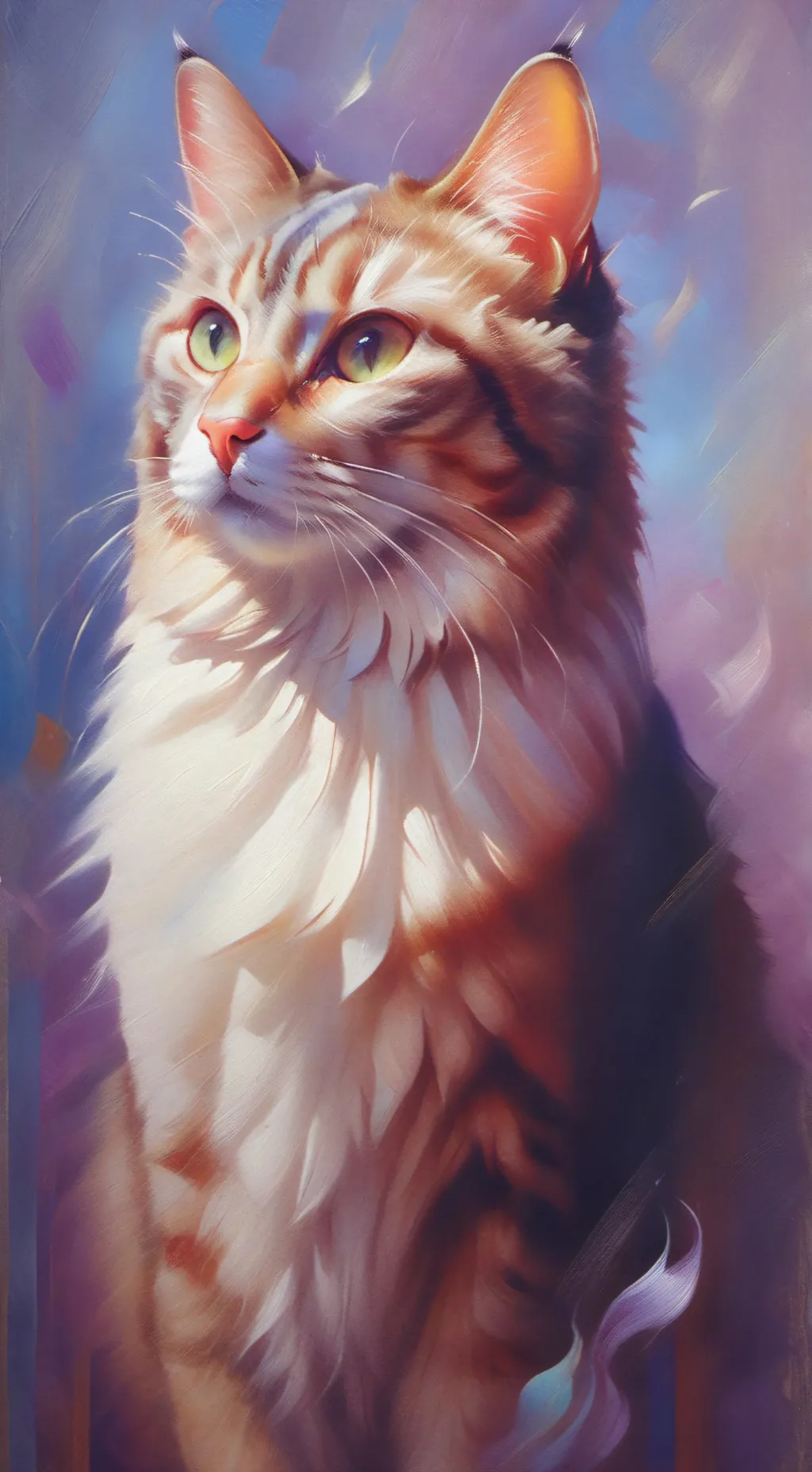 ai character: gato marrón  background