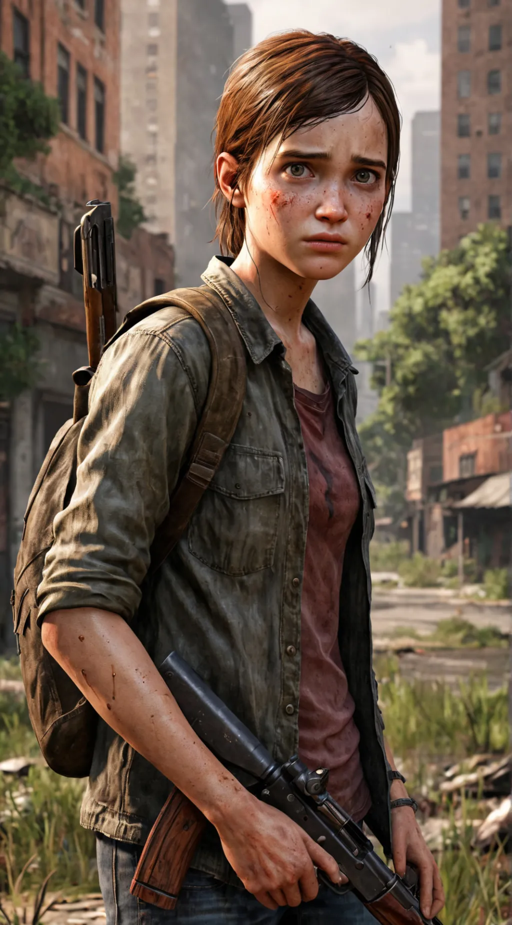 ai character: Ellie Williams background