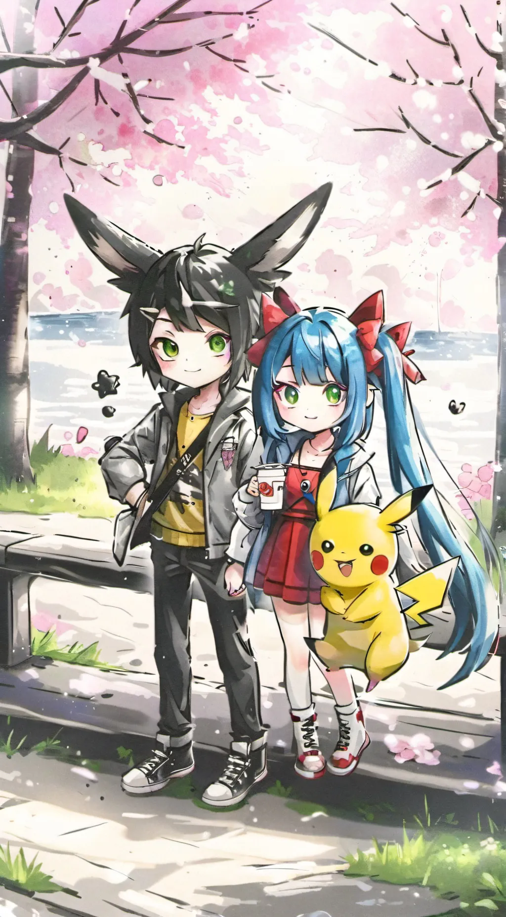 ai character: Pikachu background