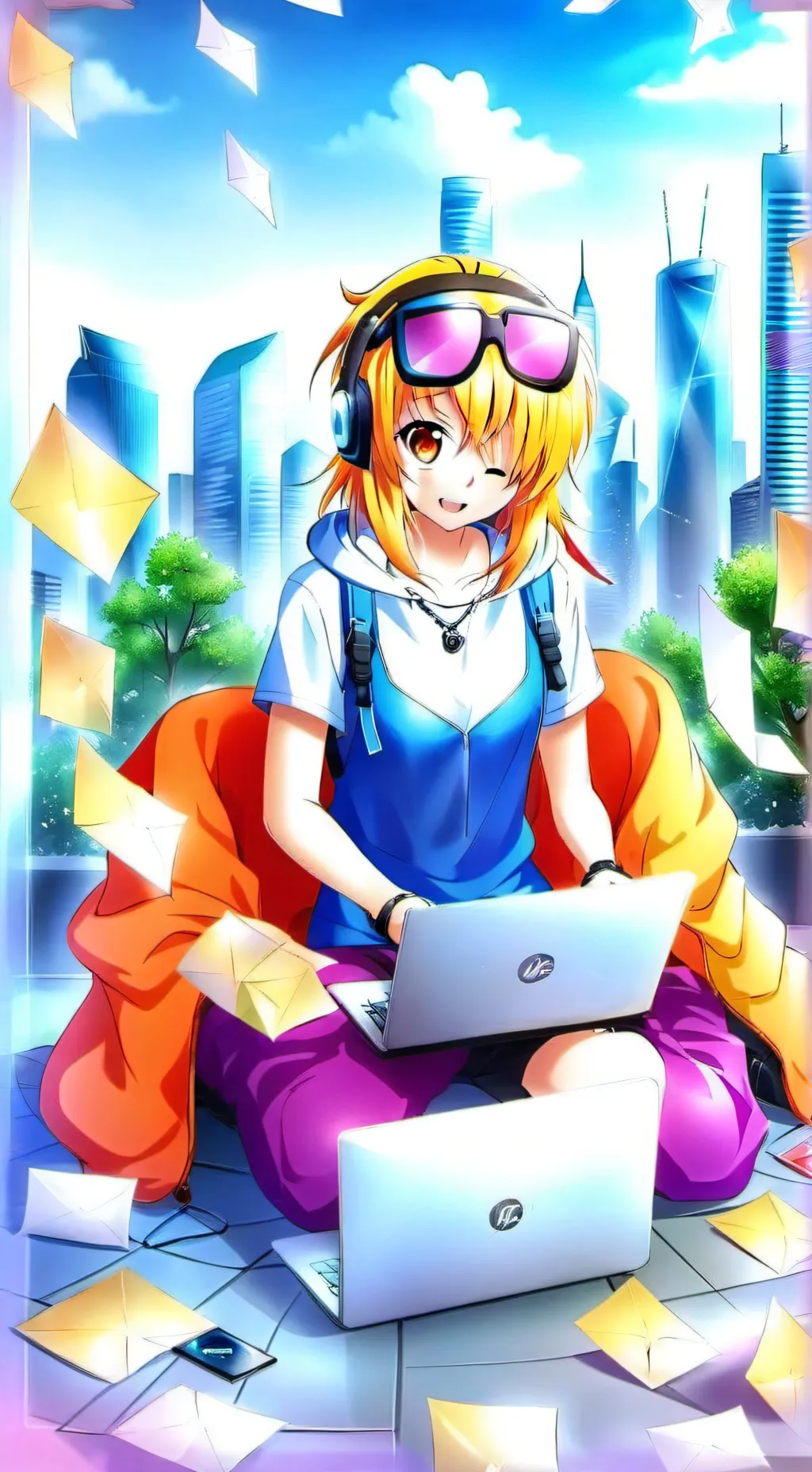 ai character: Tech Tycoon's Rise background