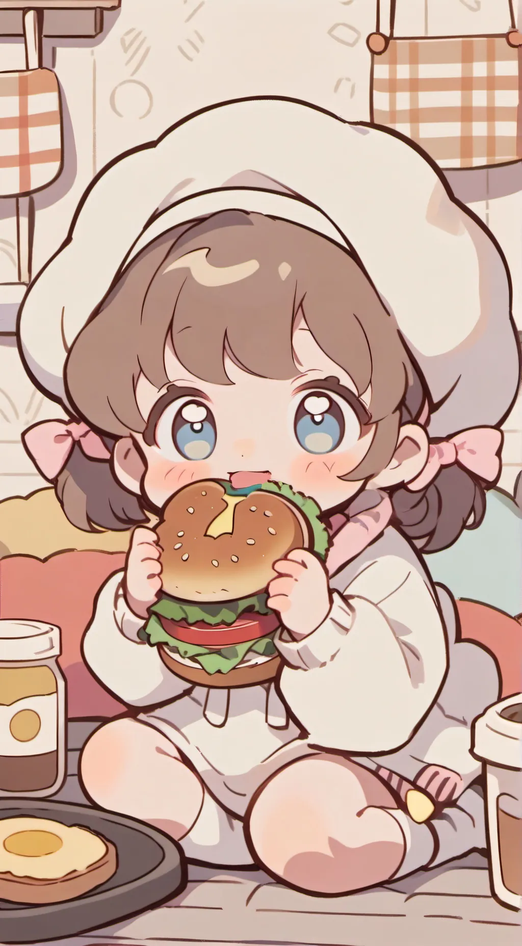 ai character: Cute baby background