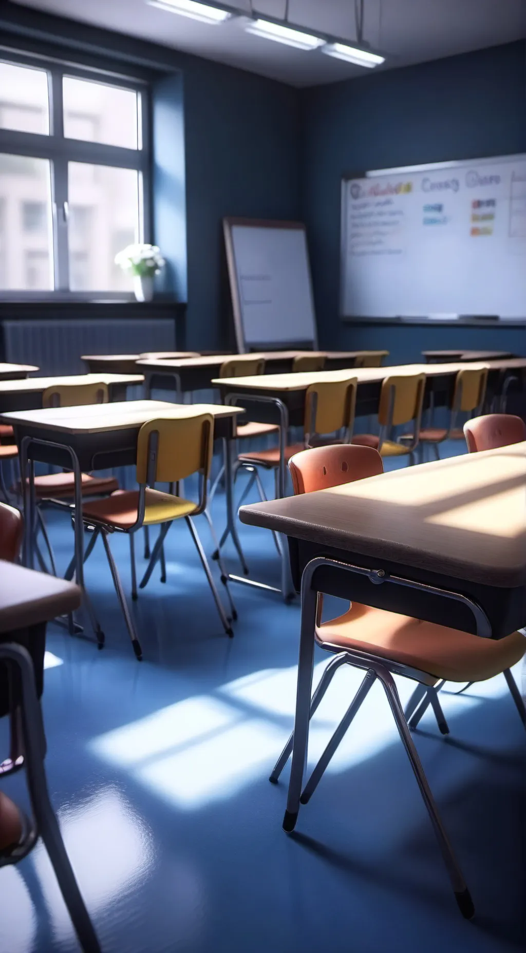 ai character: goofy classroom background