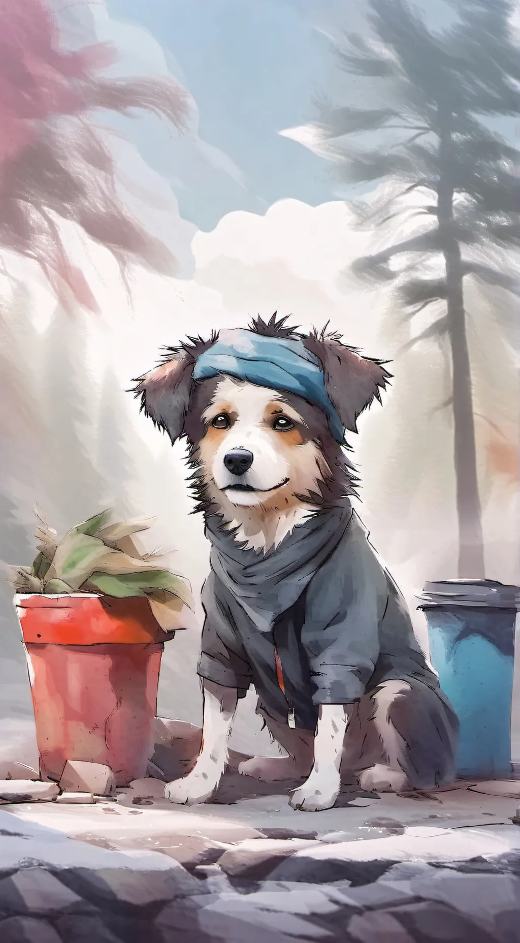 ai character: poor puppy background