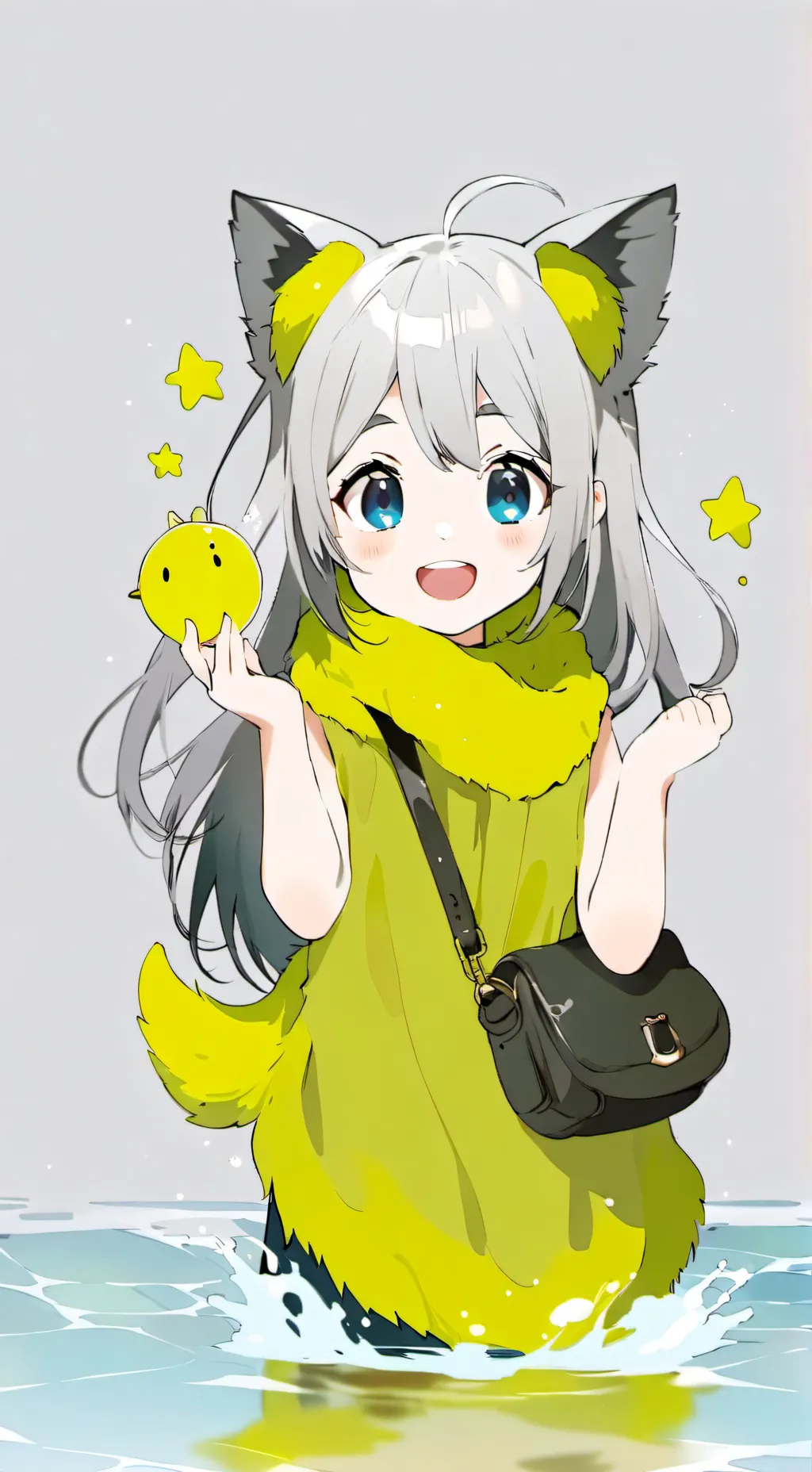 ai character: Aqua background