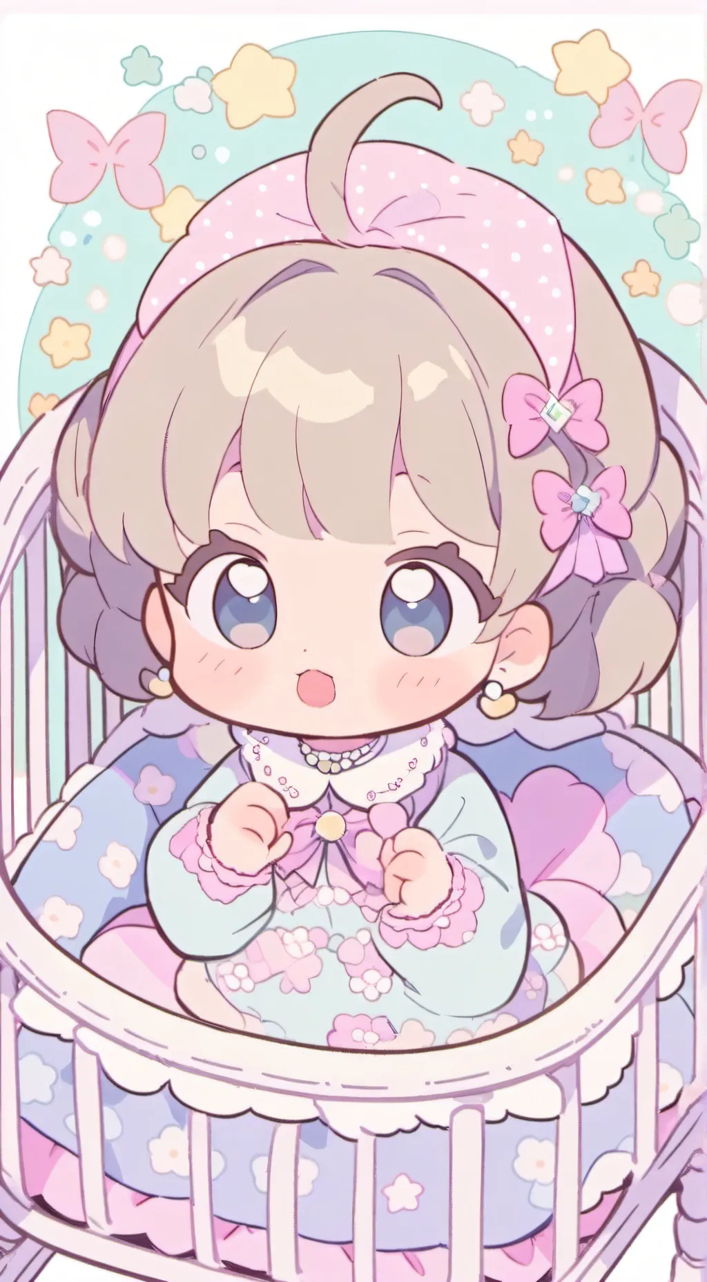 ai character: Cute baby Ella background