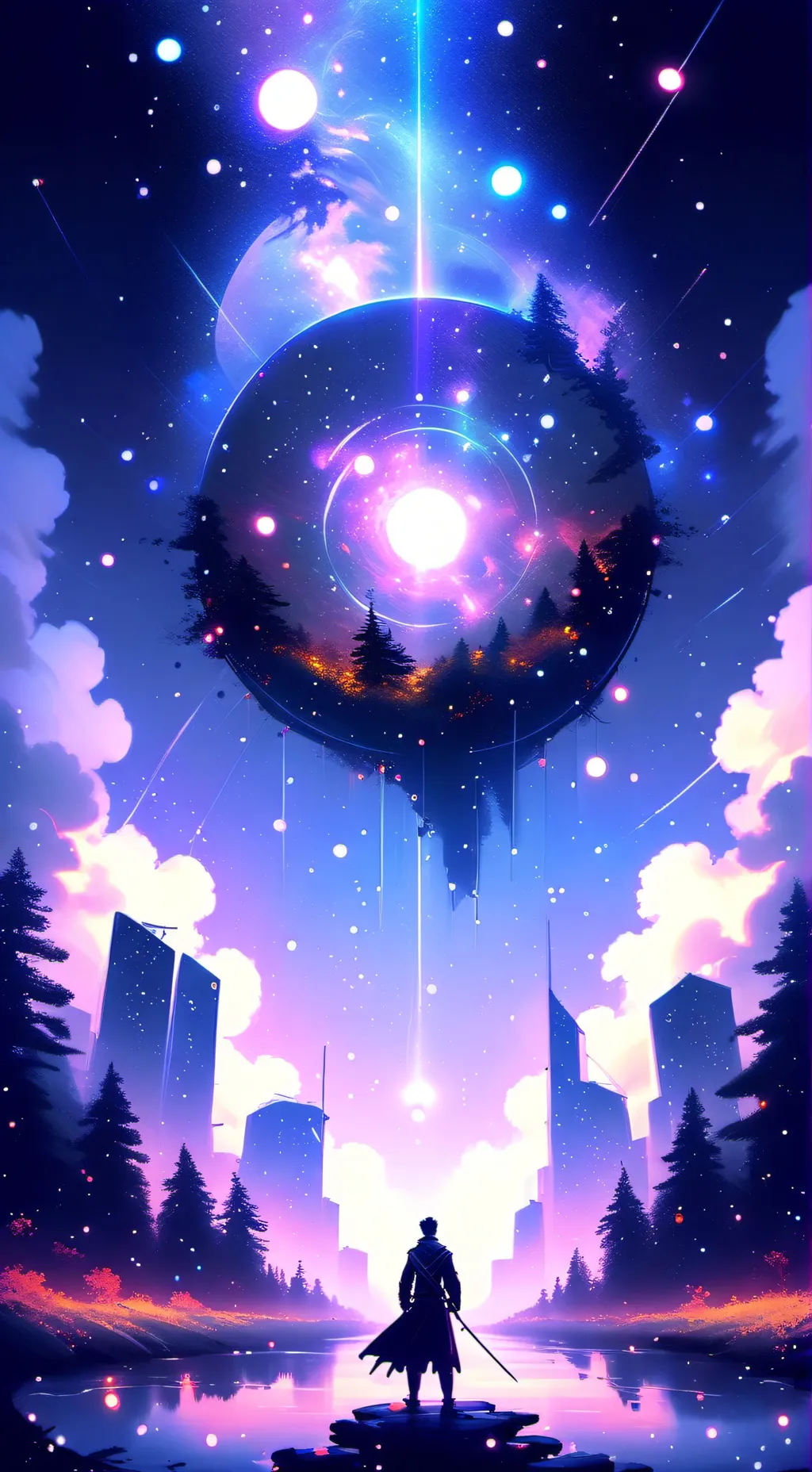 ai character: Me and friends background