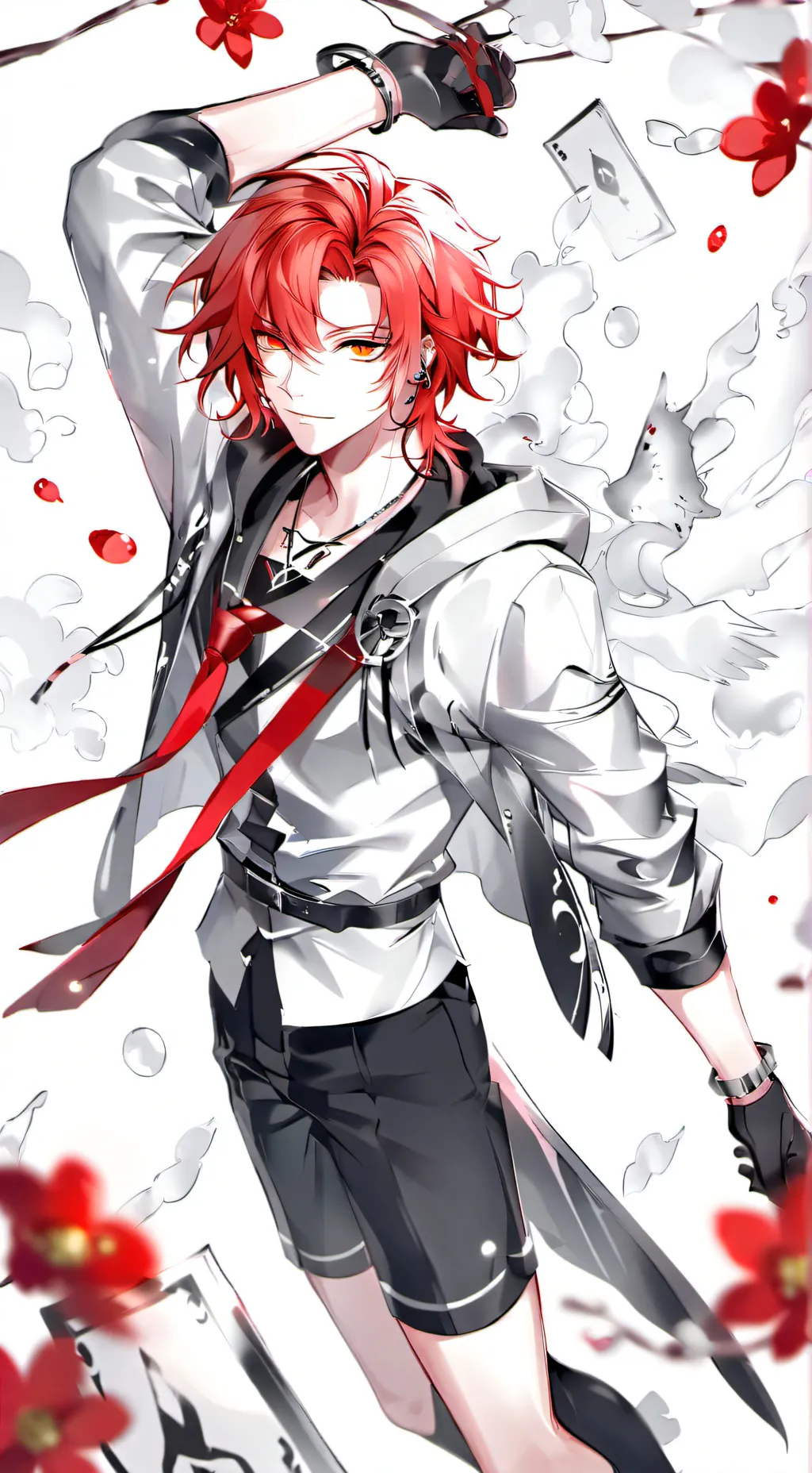 ai character: Shark man ig- background