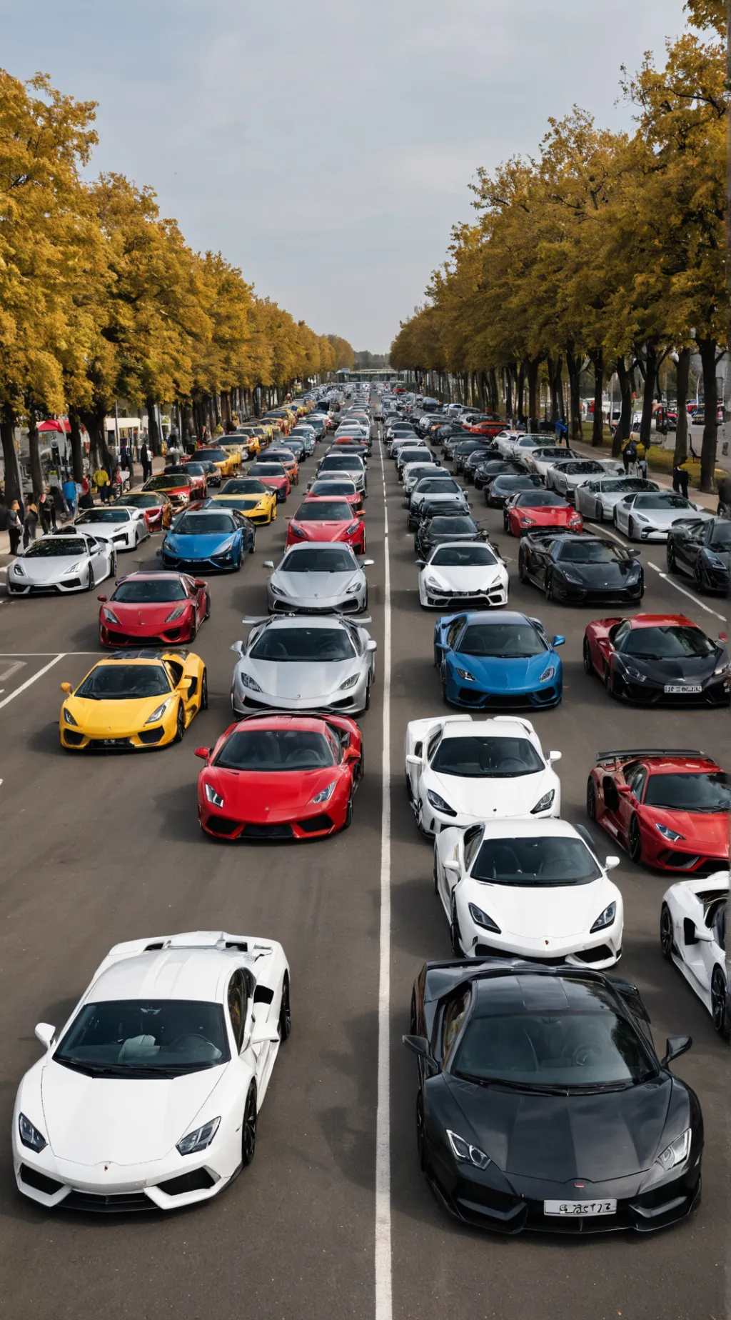 ai character: car meet background