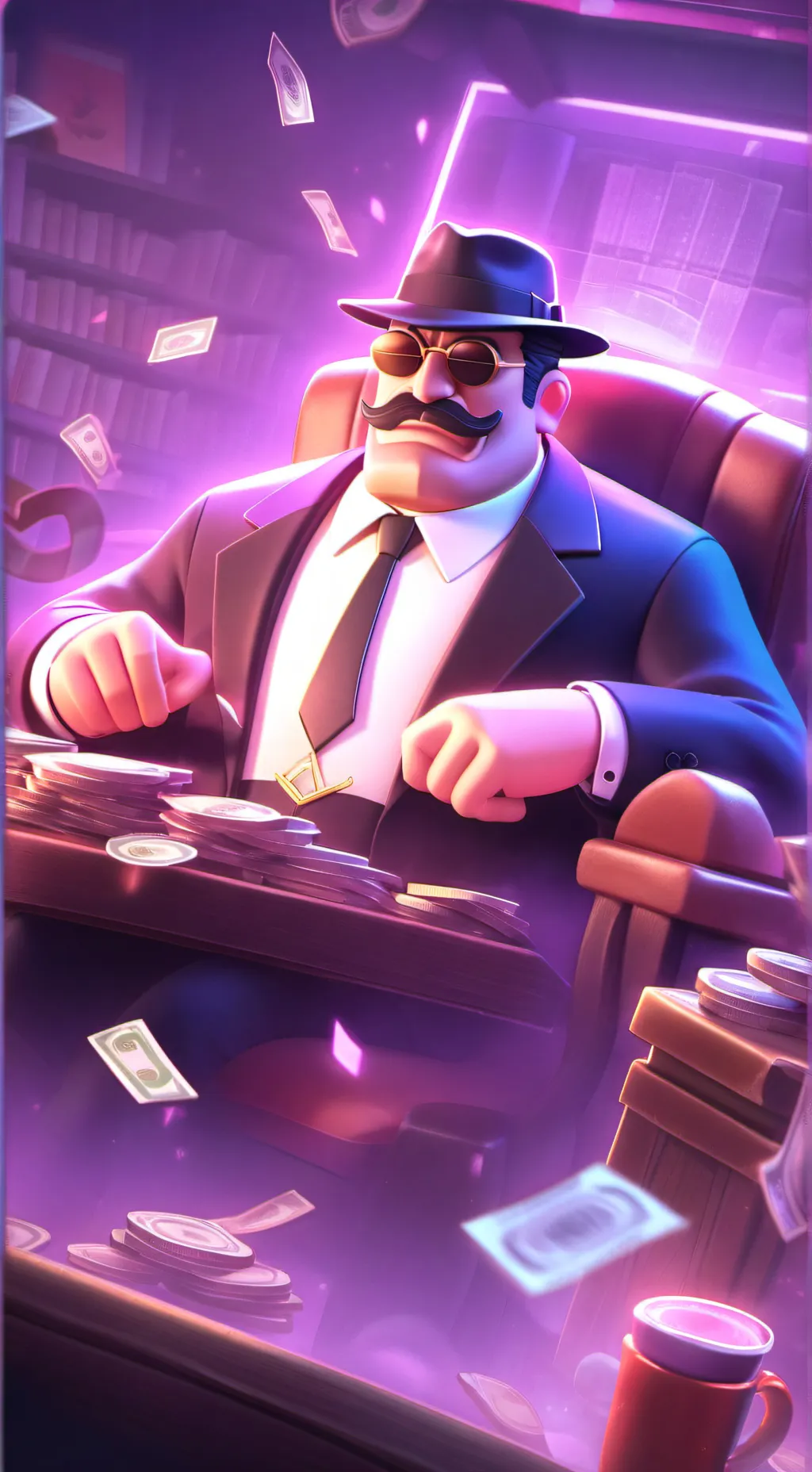 ai character: mafia bro ben background